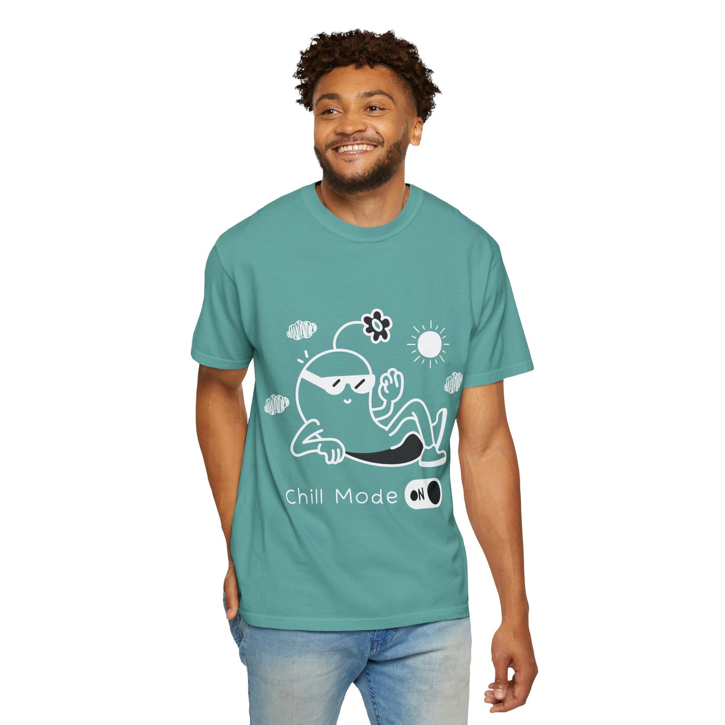 Chill Mode On T-Shirt — Relaxed Graphic Tee with Laid-Back Character