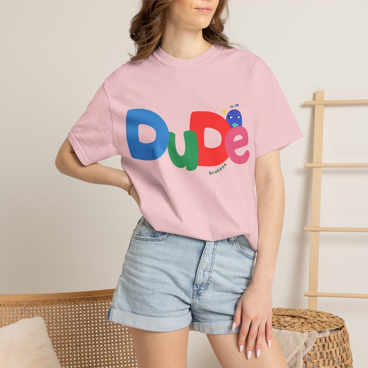 Dude Color-Block Graphic T-Shirt