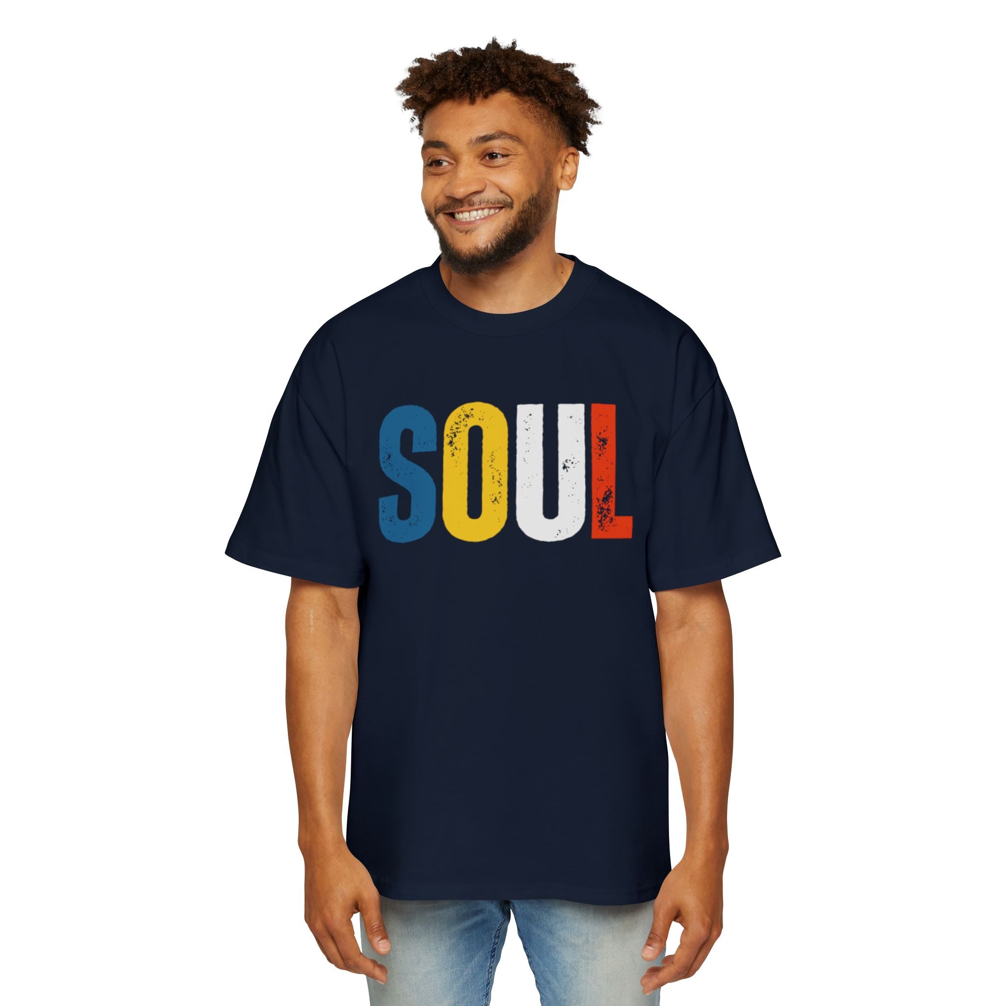 SOUL Retro Stripe T-Shirt — Vintage Distressed Graphic Tee