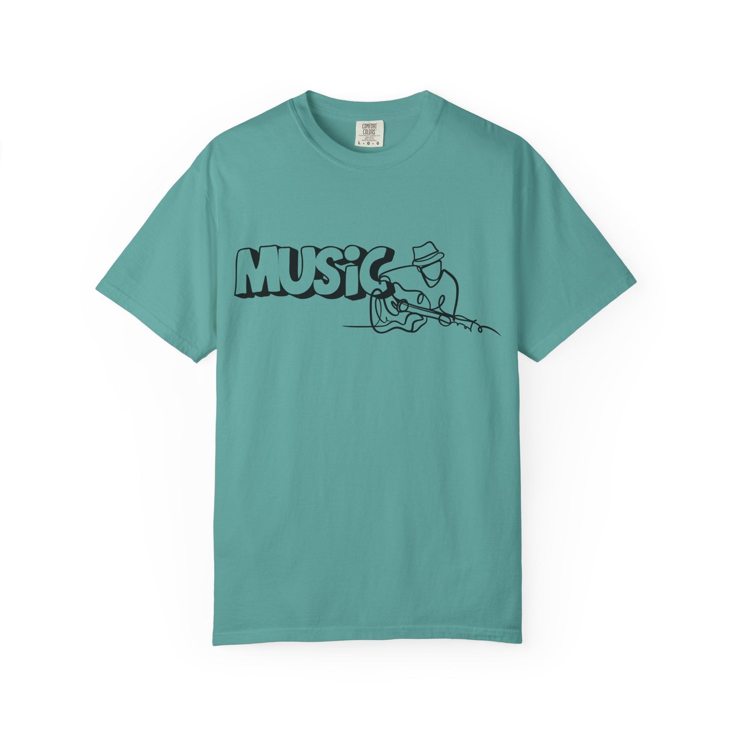Music Guitar Tee — Minimalist Guitarist Graphic T-Shirt