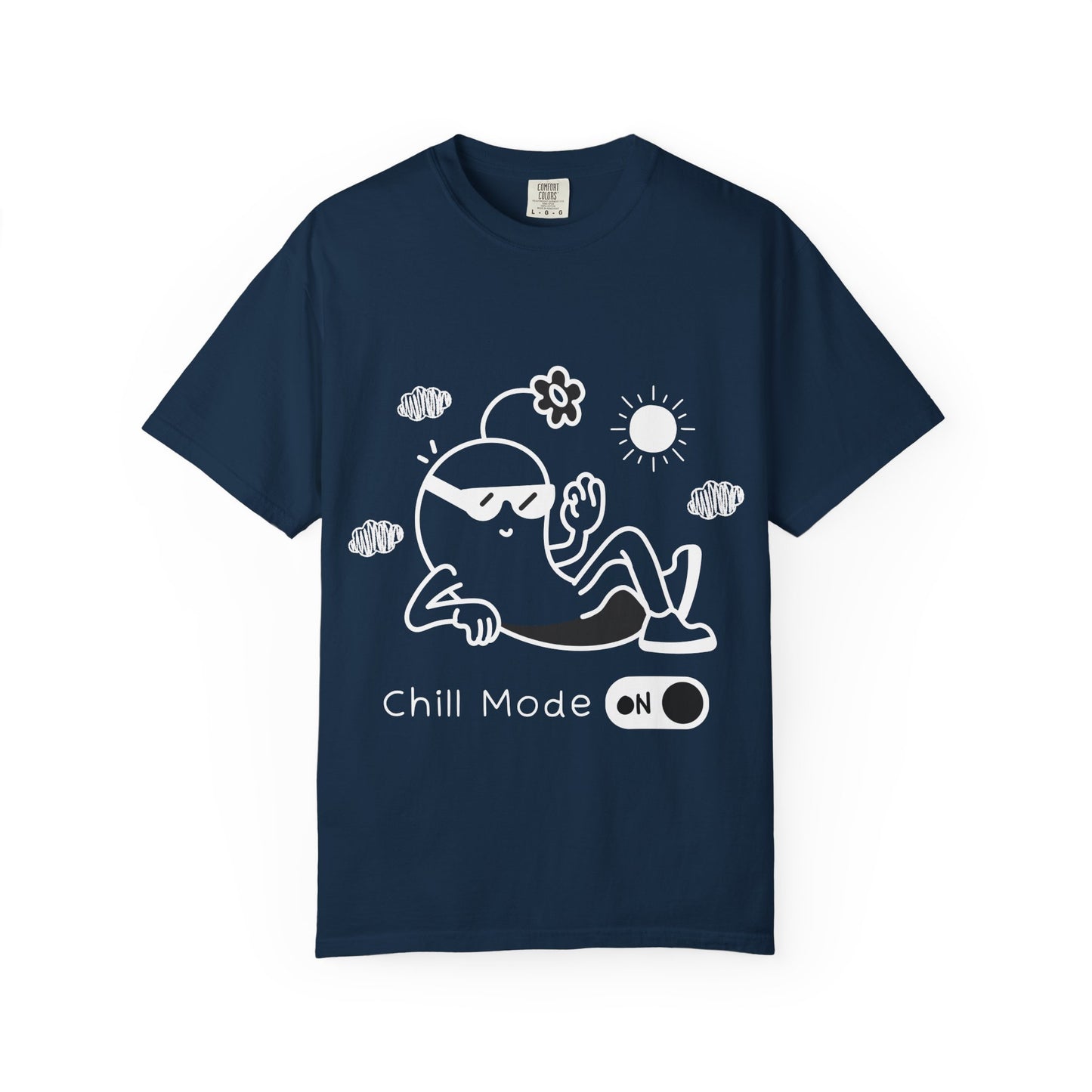 Chill Mode On T-Shirt — Relaxed Graphic Tee with Laid-Back Character