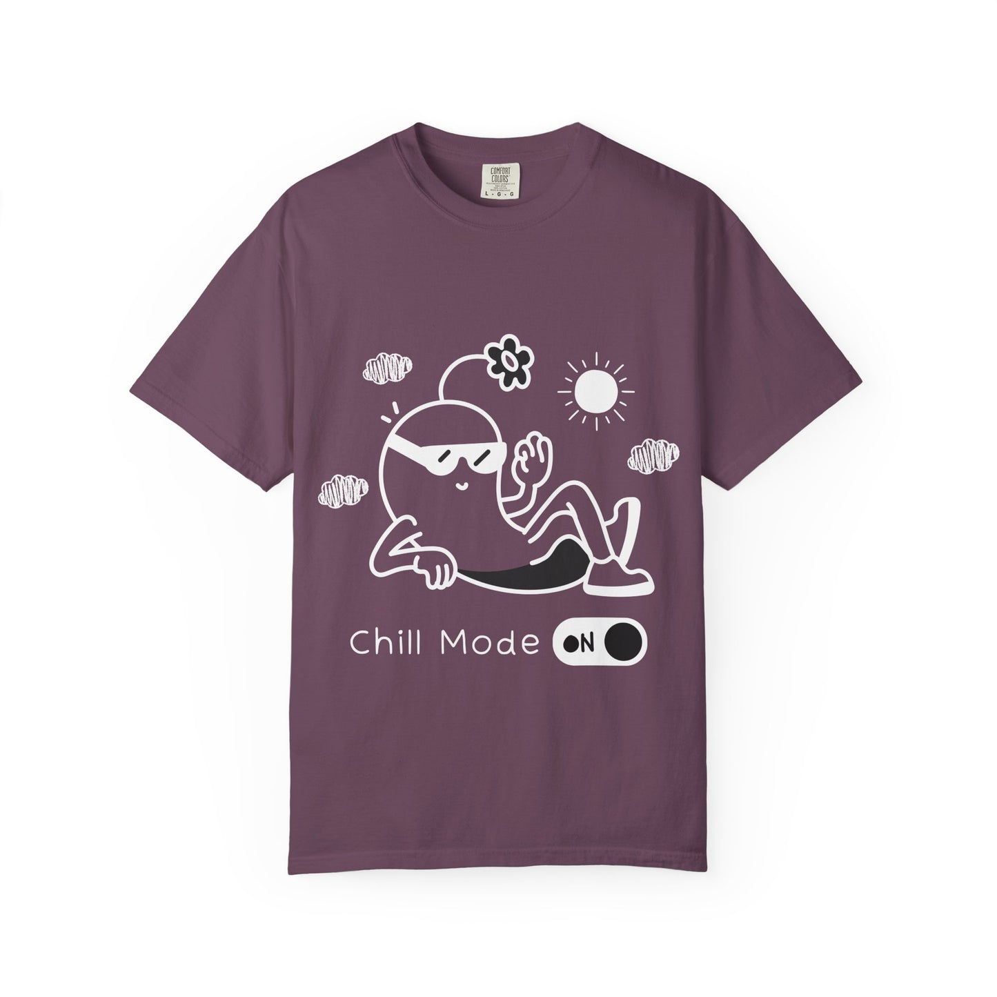 Chill Mode On T-Shirt — Relaxed Graphic Tee with Laid-Back Character
