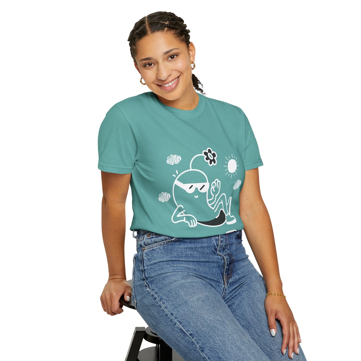 Chill Mode On T-Shirt — Relaxed Graphic Tee with Laid-Back Character