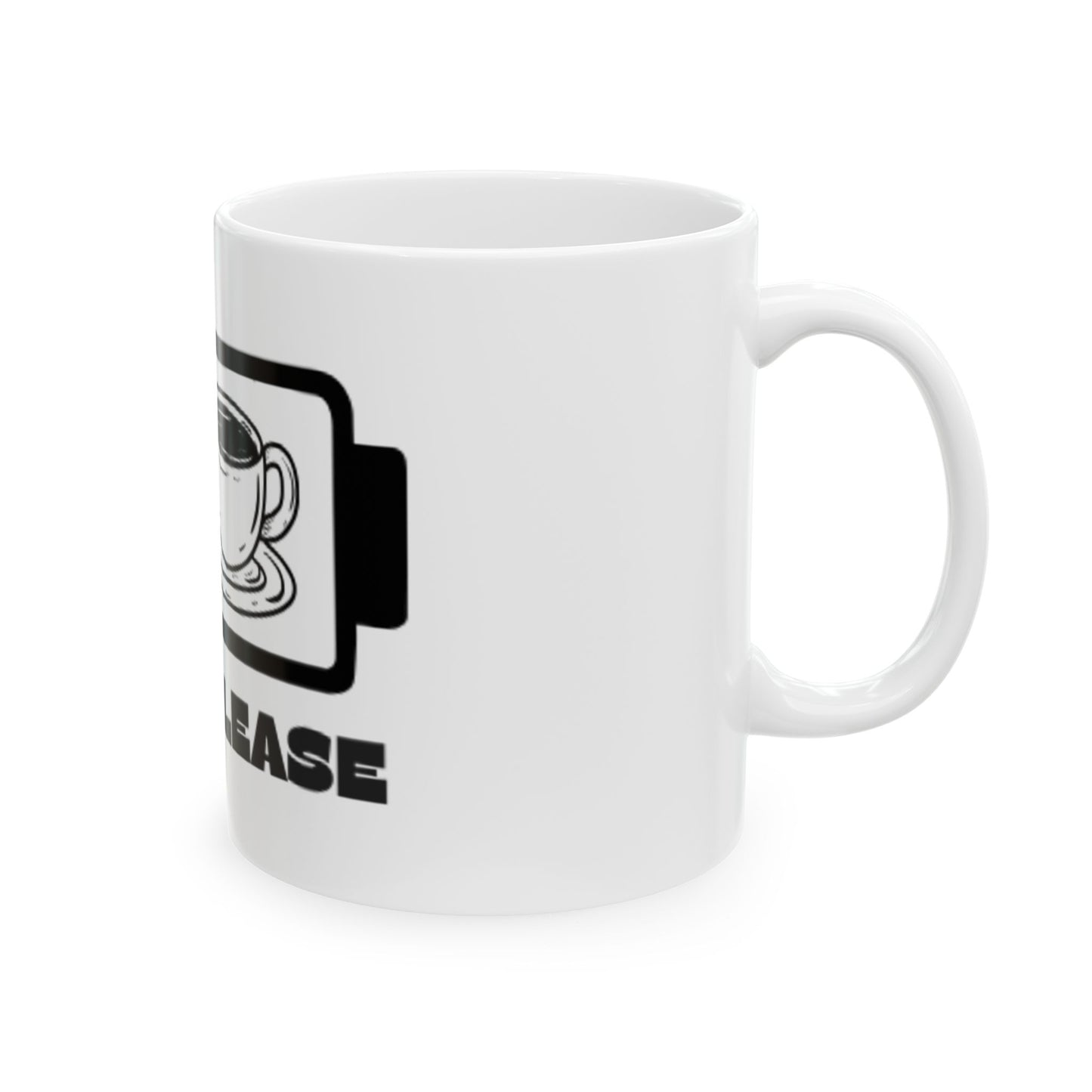 Coffee Please Ceramic Mug — Retro Coffee Cup Design (11oz, 15oz)