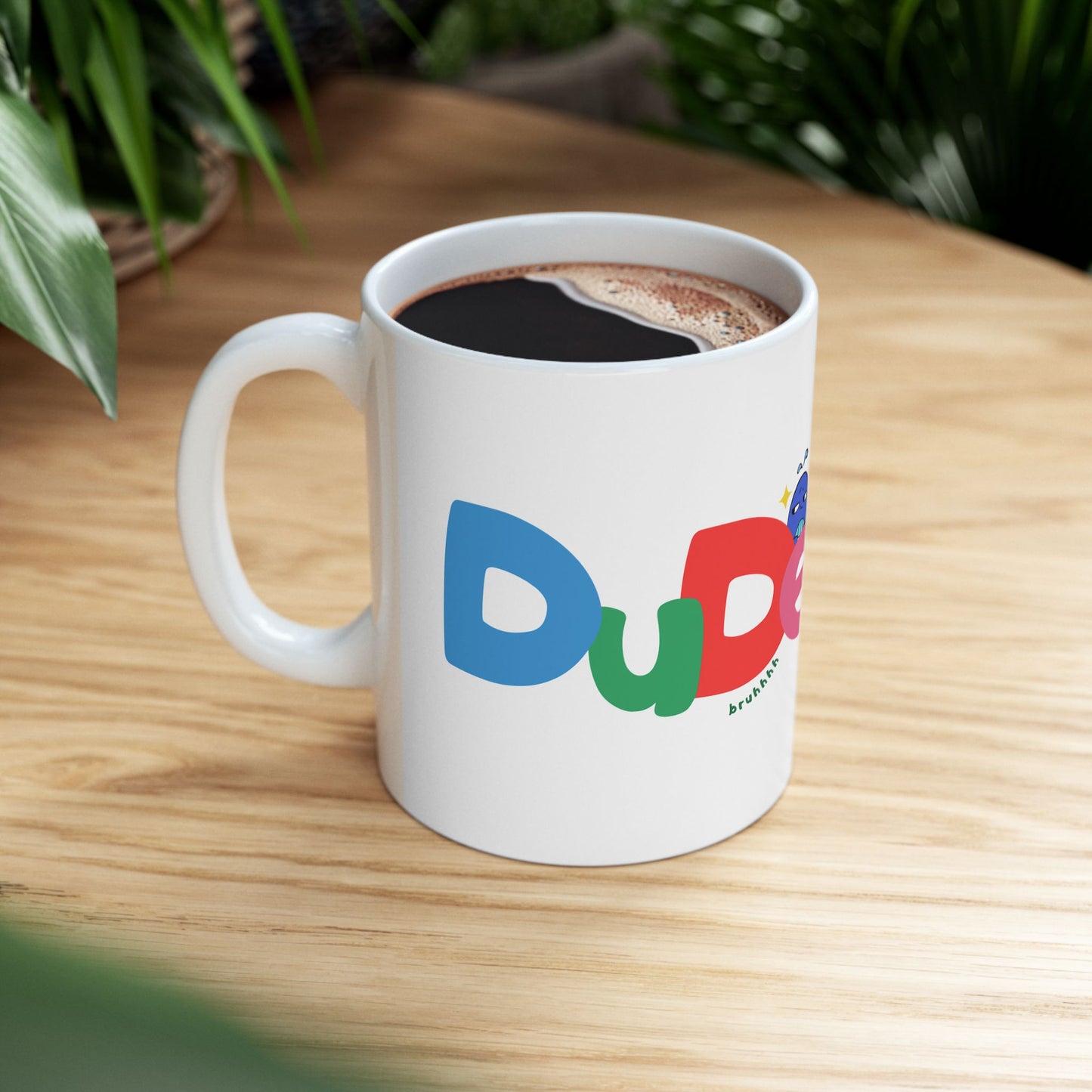 Dude Colorful Cartoon Ceramic Mug (11oz, 15oz)