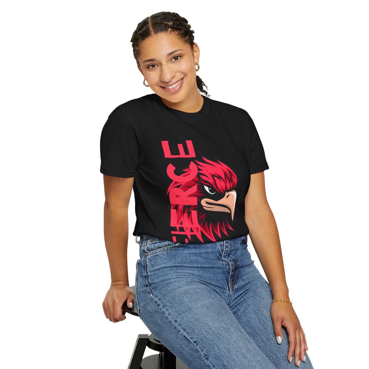 Eagle Head Graphic T-Shirt — Bold Red Eagle Design "EAGLE"