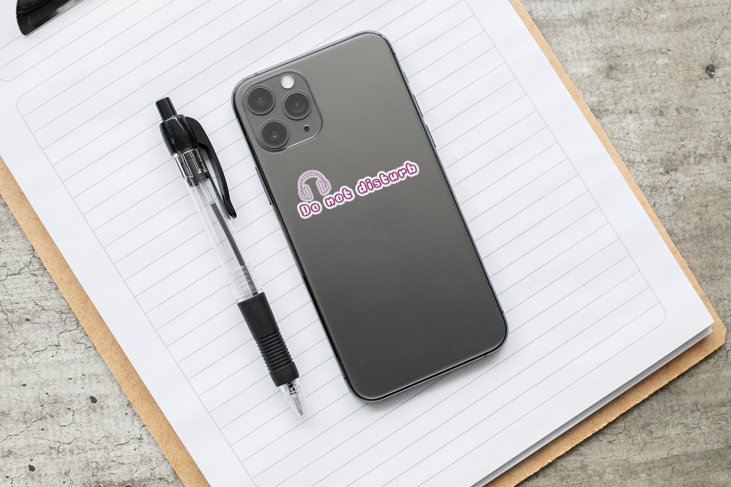 Do Not Disturb Headphones Sticker — Kiss-Cut Laptop & Planner Sticker