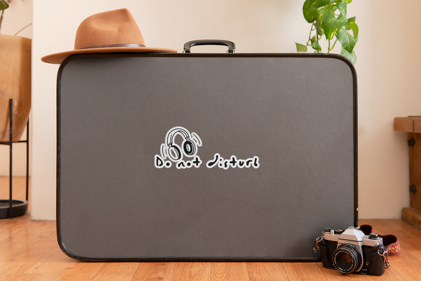 Do Not Disturb Headphones Sticker — Laptop & Water Bottle Kiss-Cut Decal