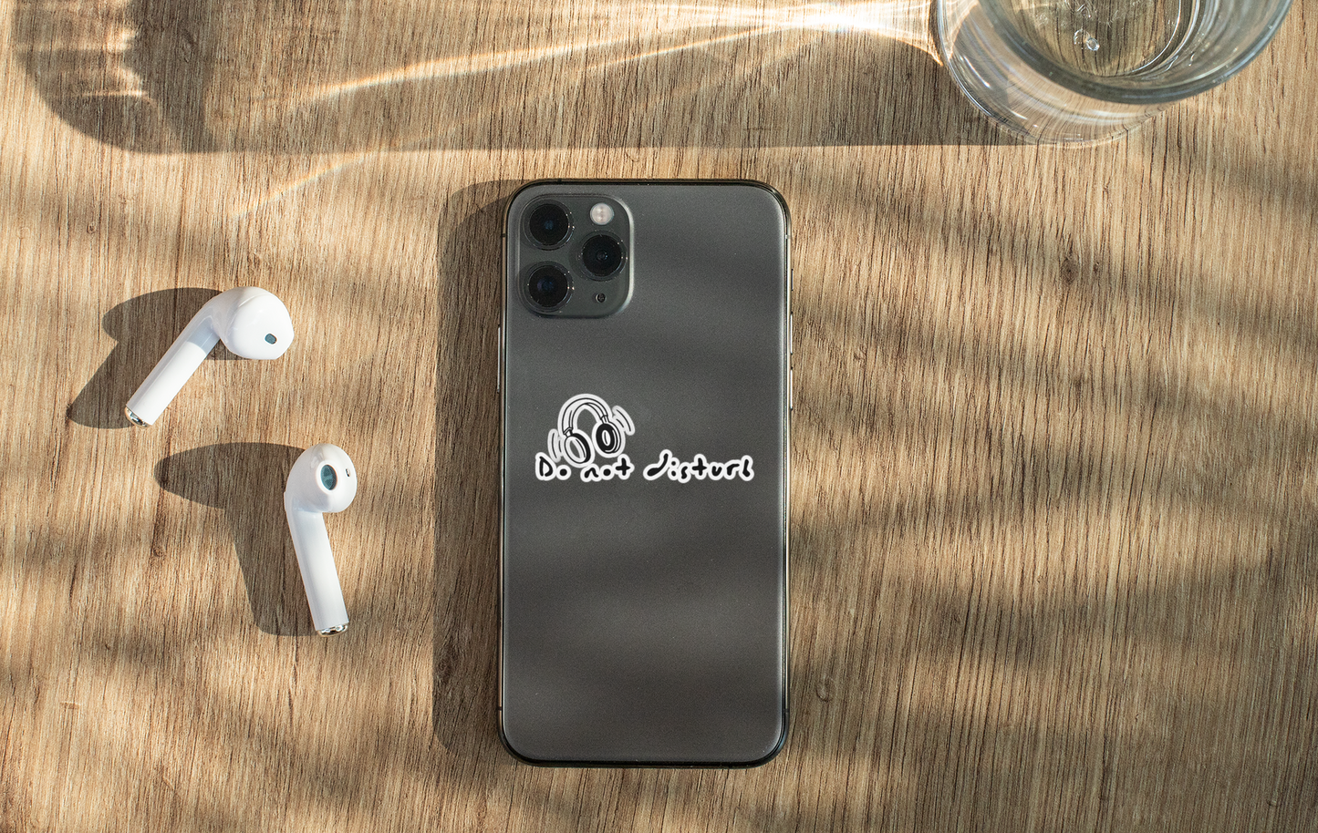 Do Not Disturb Headphones Sticker — Laptop & Water Bottle Kiss-Cut Decal