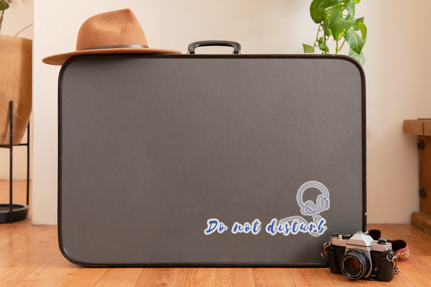 Do Not Disturb Headphones Sticker — 'Do not disturb' Laptop Kiss-Cut Decal