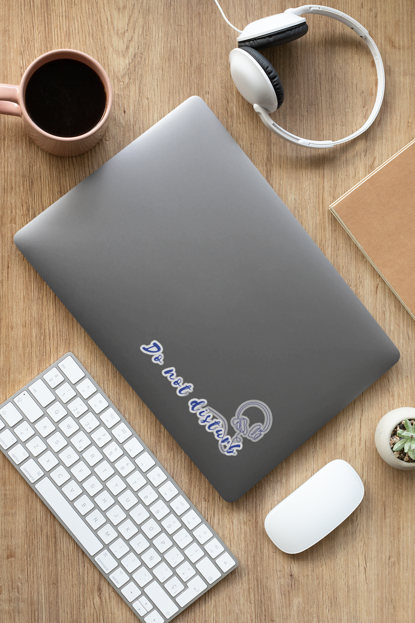 Do Not Disturb Headphones Sticker — 'Do not disturb' Laptop Kiss-Cut Decal