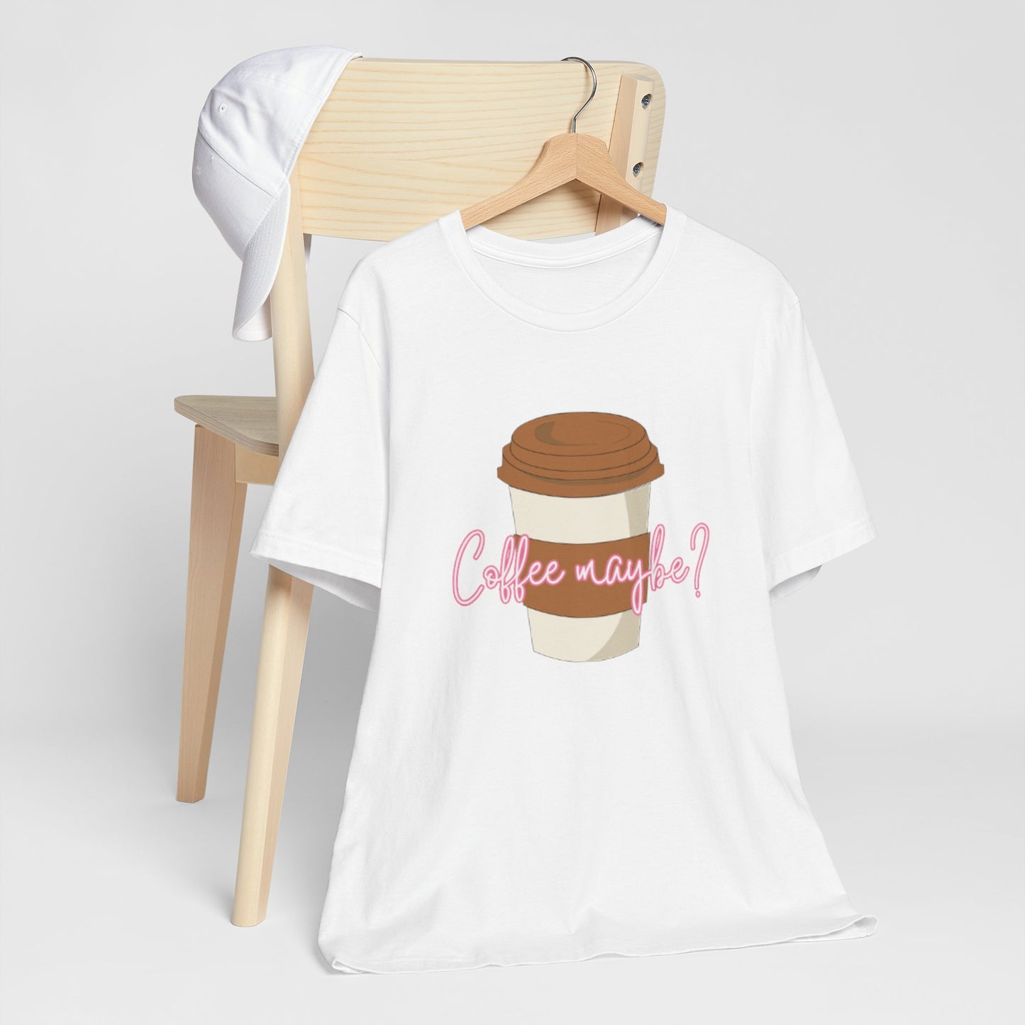 Coffee Maybe? T‑Shirt — Cute Coffee Cup Graphic Tee for Coffee Lovers