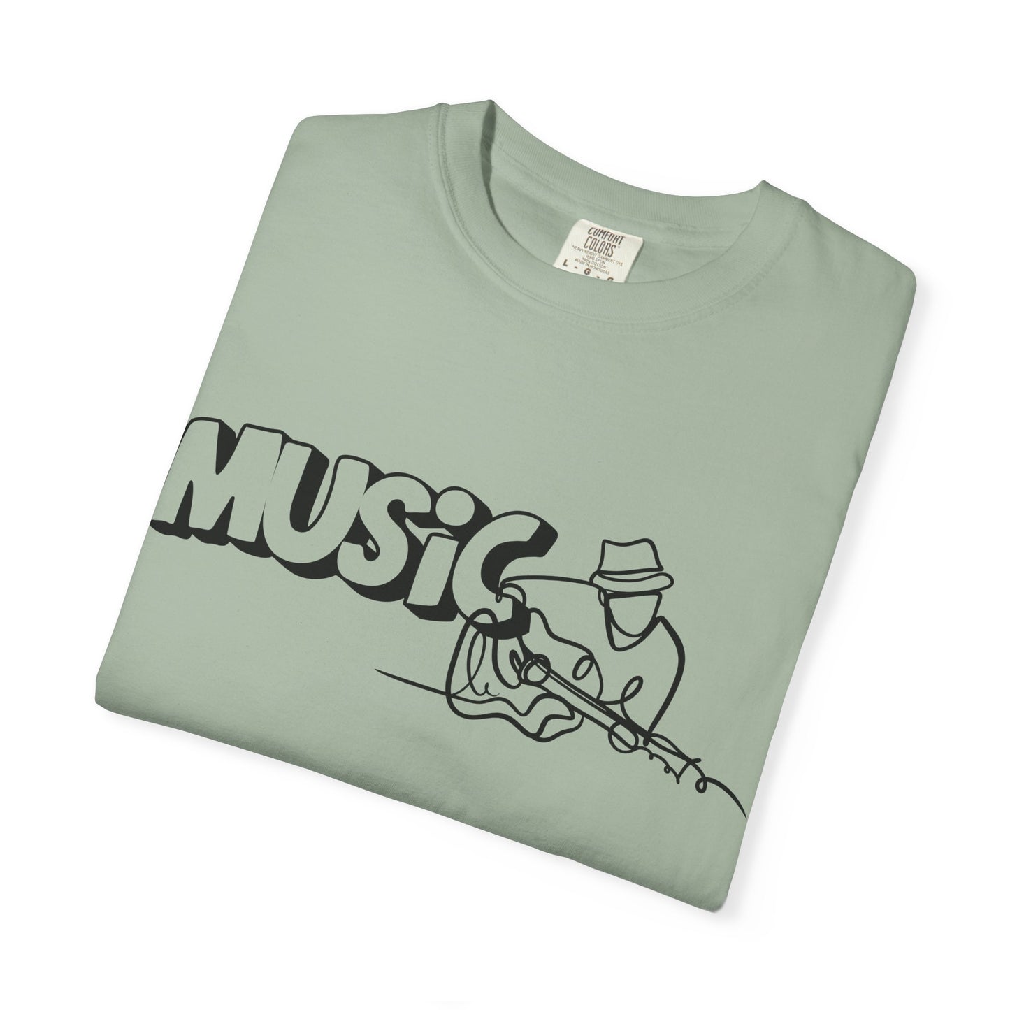 Music Guitar Tee — Minimalist Guitarist Graphic T-Shirt