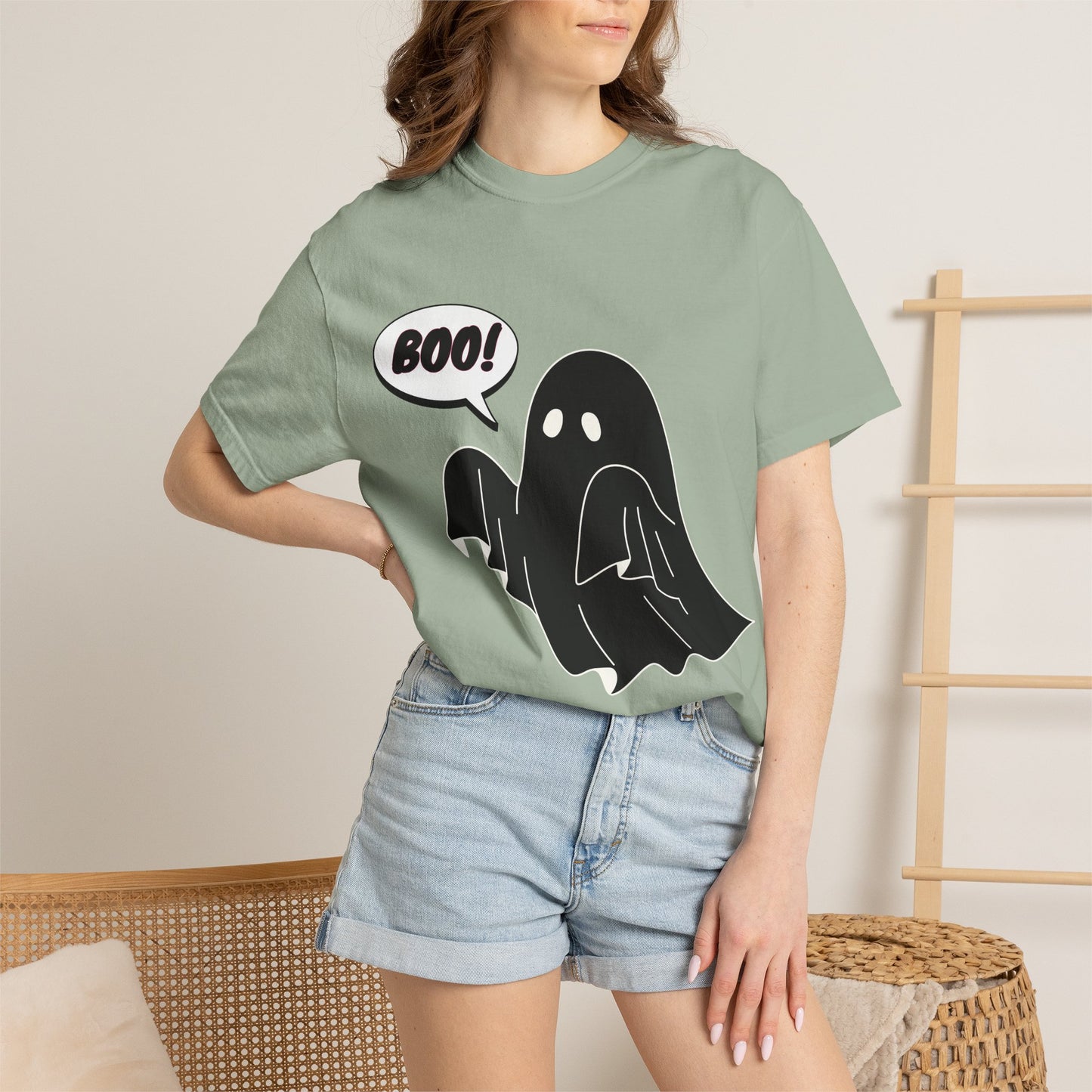 Boo! Cute Ghost T-Shirt — Halloween Spooky Graphic Tee
