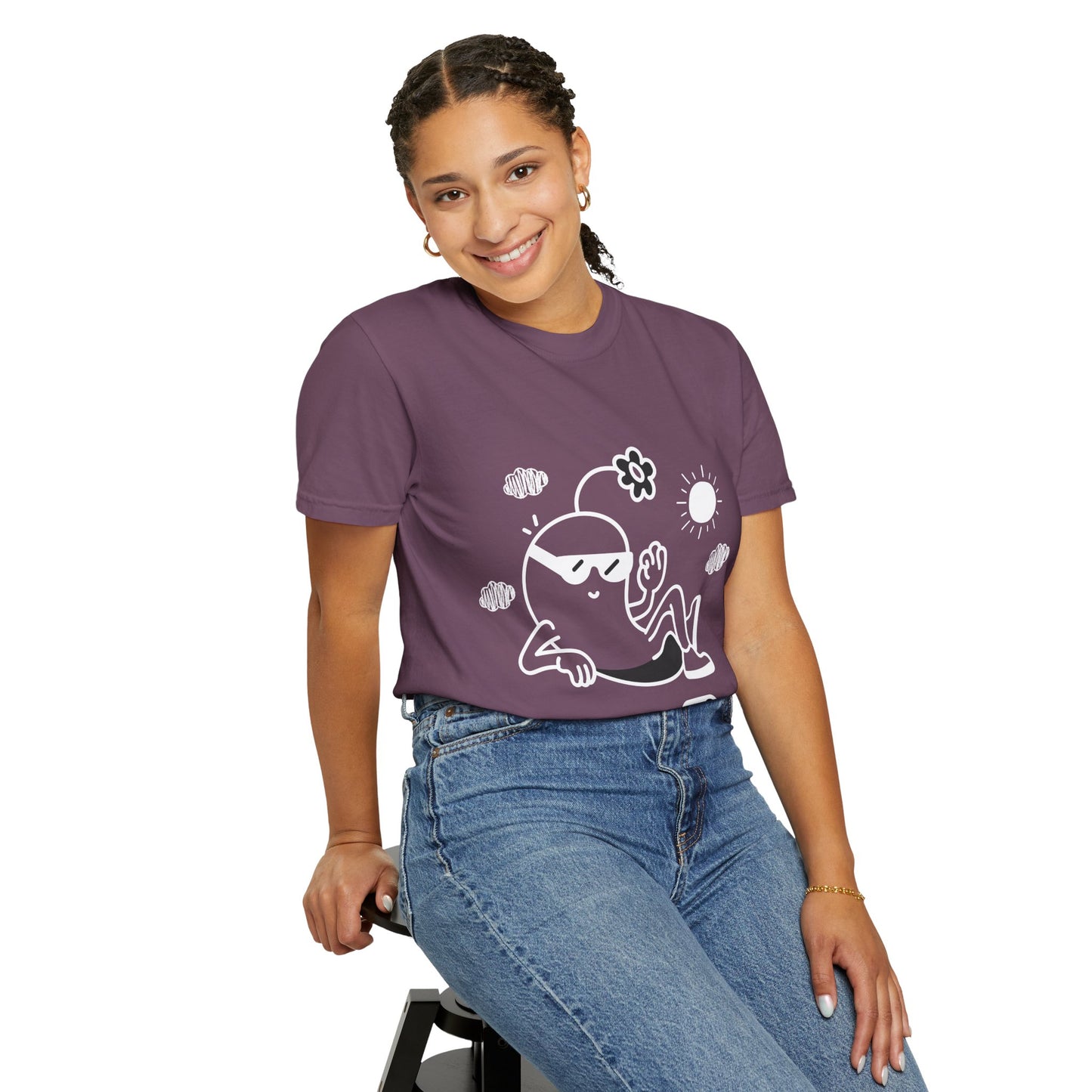 Chill Mode On T-Shirt — Relaxed Graphic Tee with Laid-Back Character