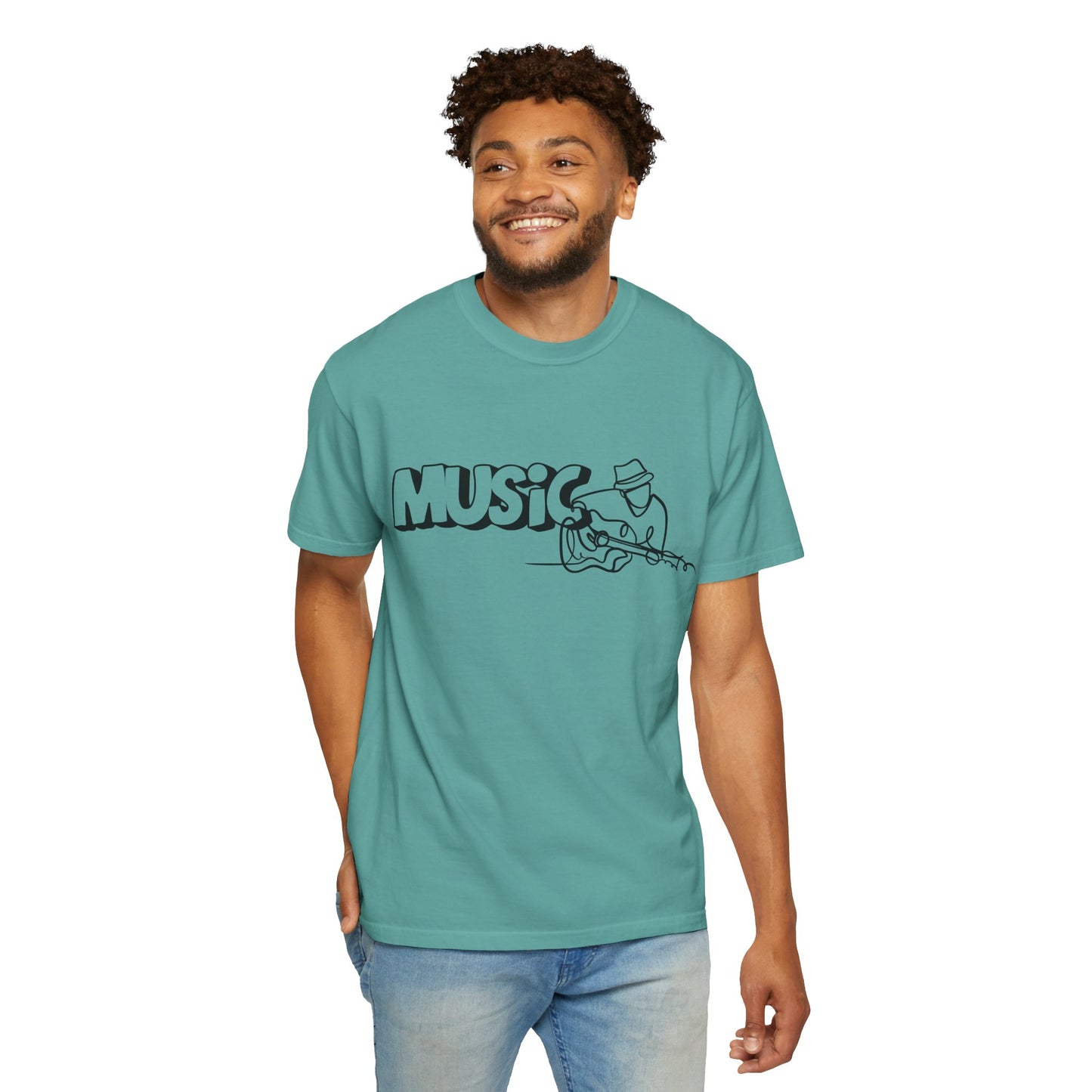 Music Guitar Tee — Minimalist Guitarist Graphic T-Shirt