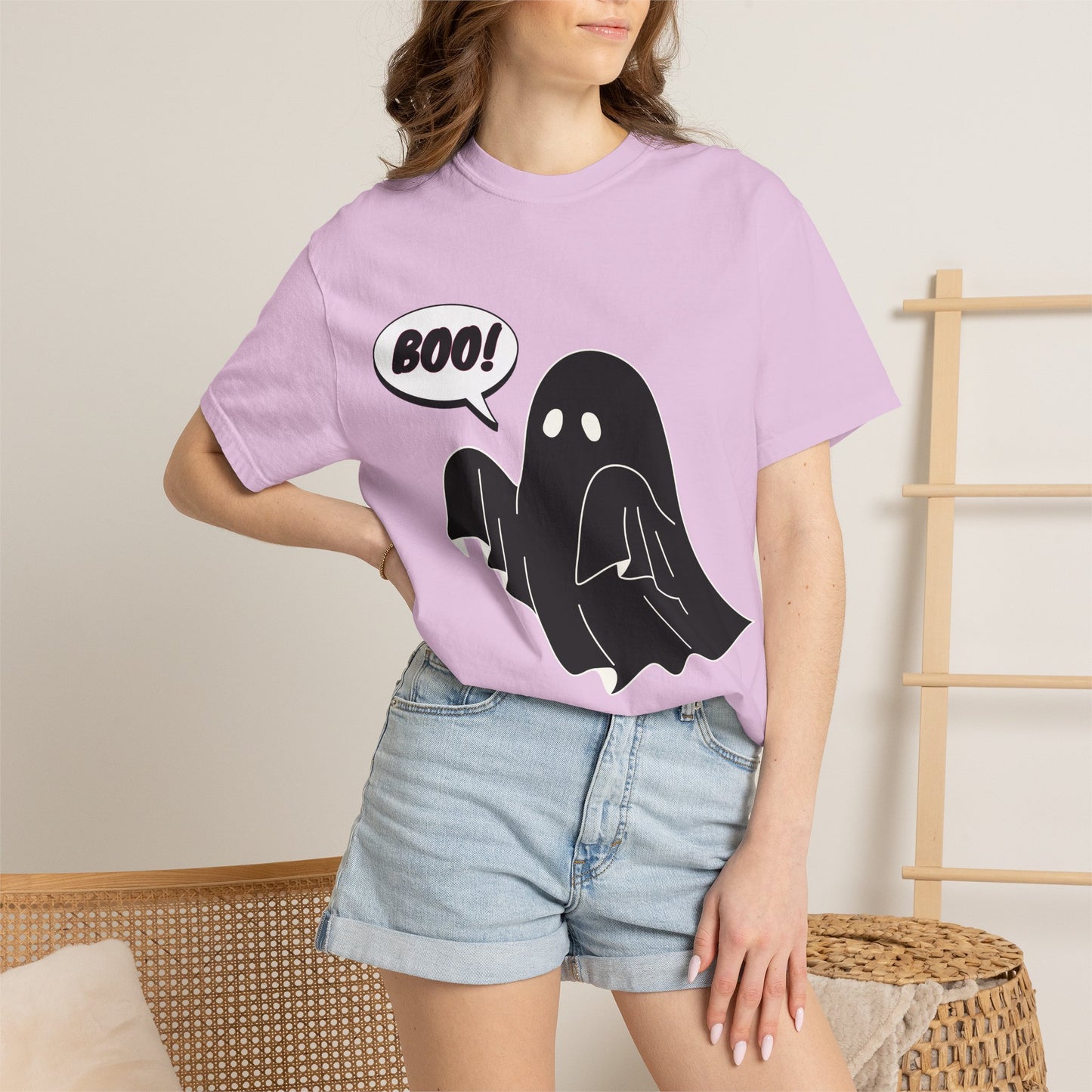 Boo! Cute Ghost T-Shirt — Halloween Spooky Graphic Tee