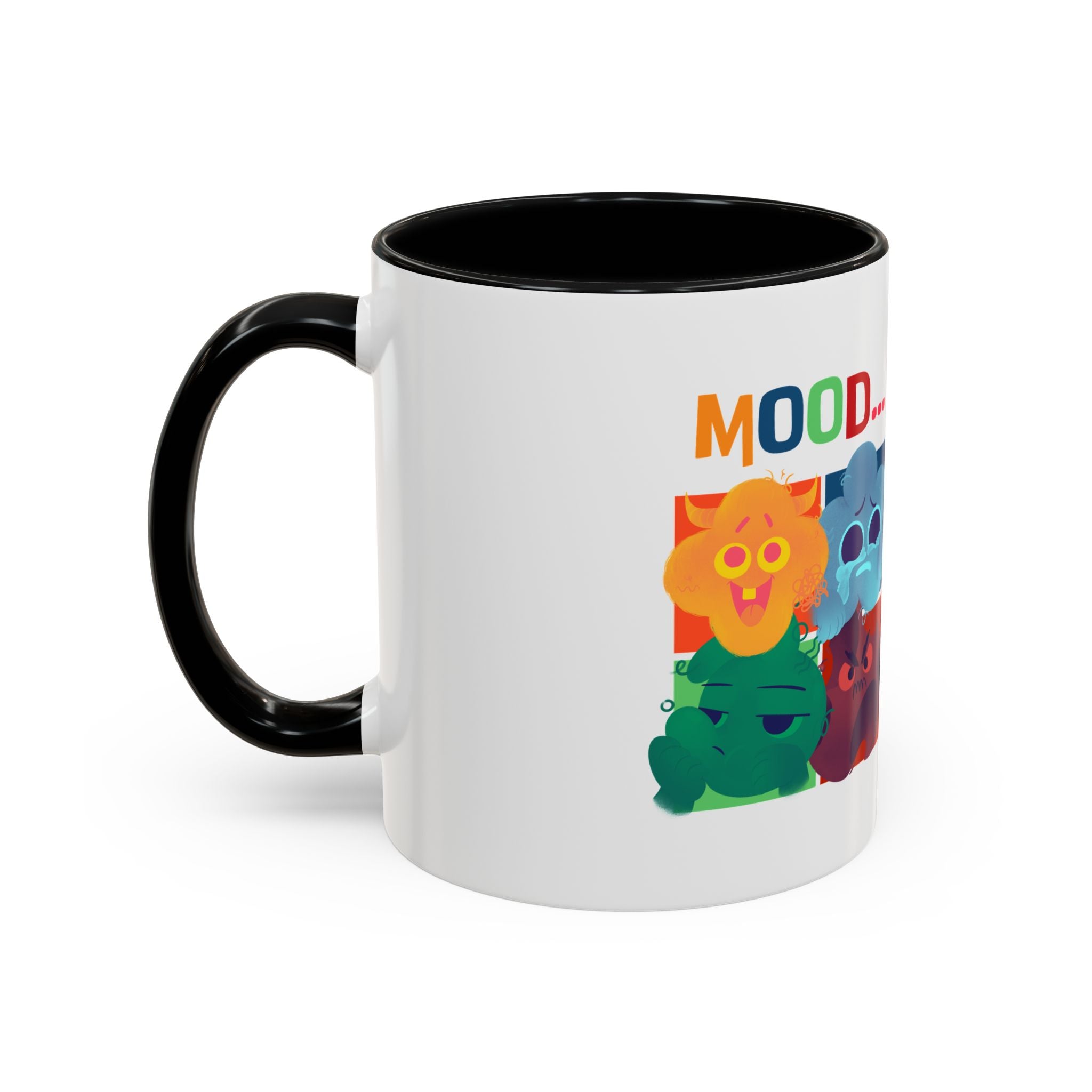 Mood Cats Accent Coffee Mug — Colorful Cat Emotions 11/15oz