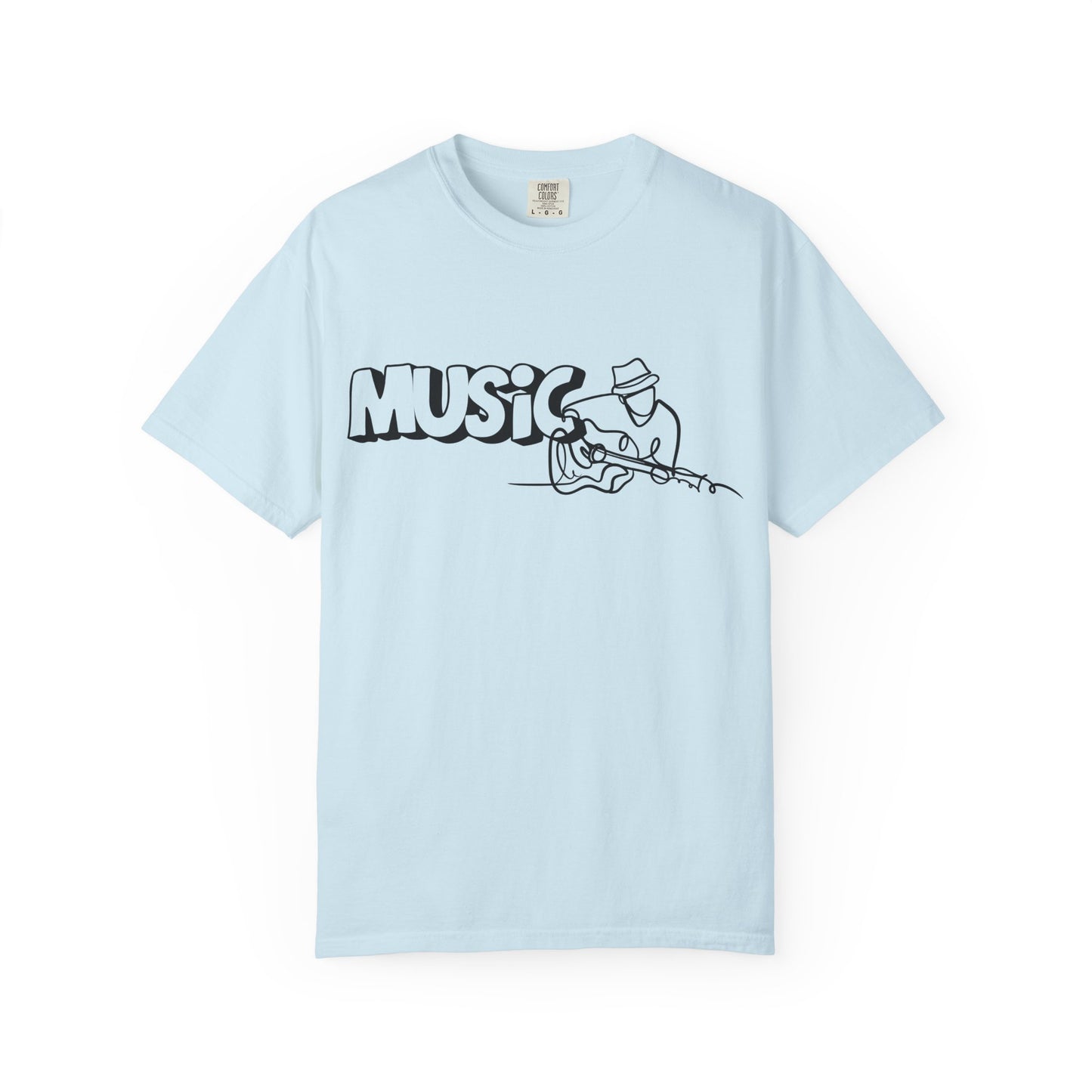 Music Guitar Tee — Minimalist Guitarist Graphic T-Shirt