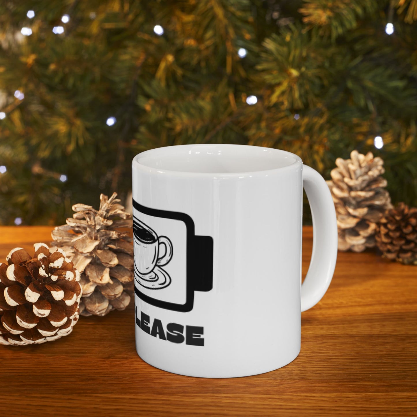 Coffee Please Ceramic Mug — Retro Coffee Cup Design (11oz, 15oz)