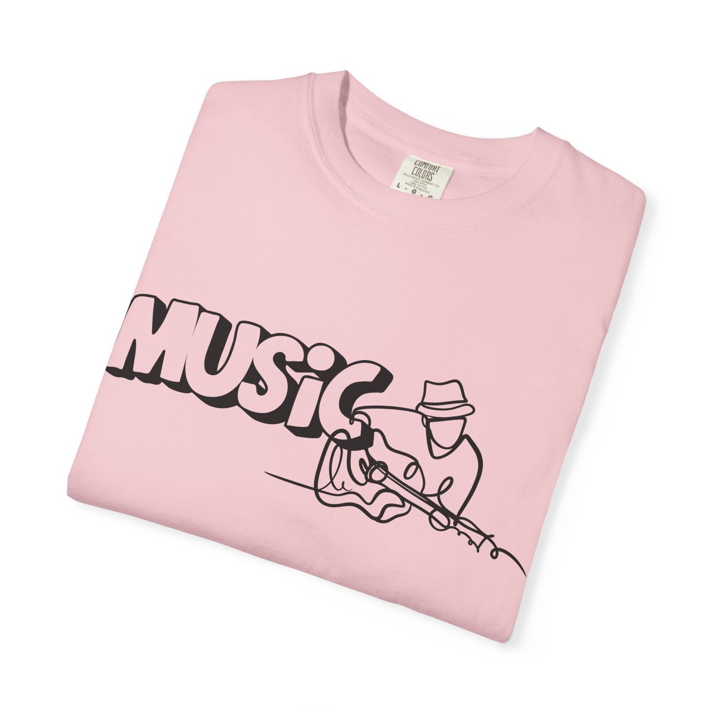 Music Guitar Tee — Minimalist Guitarist Graphic T-Shirt