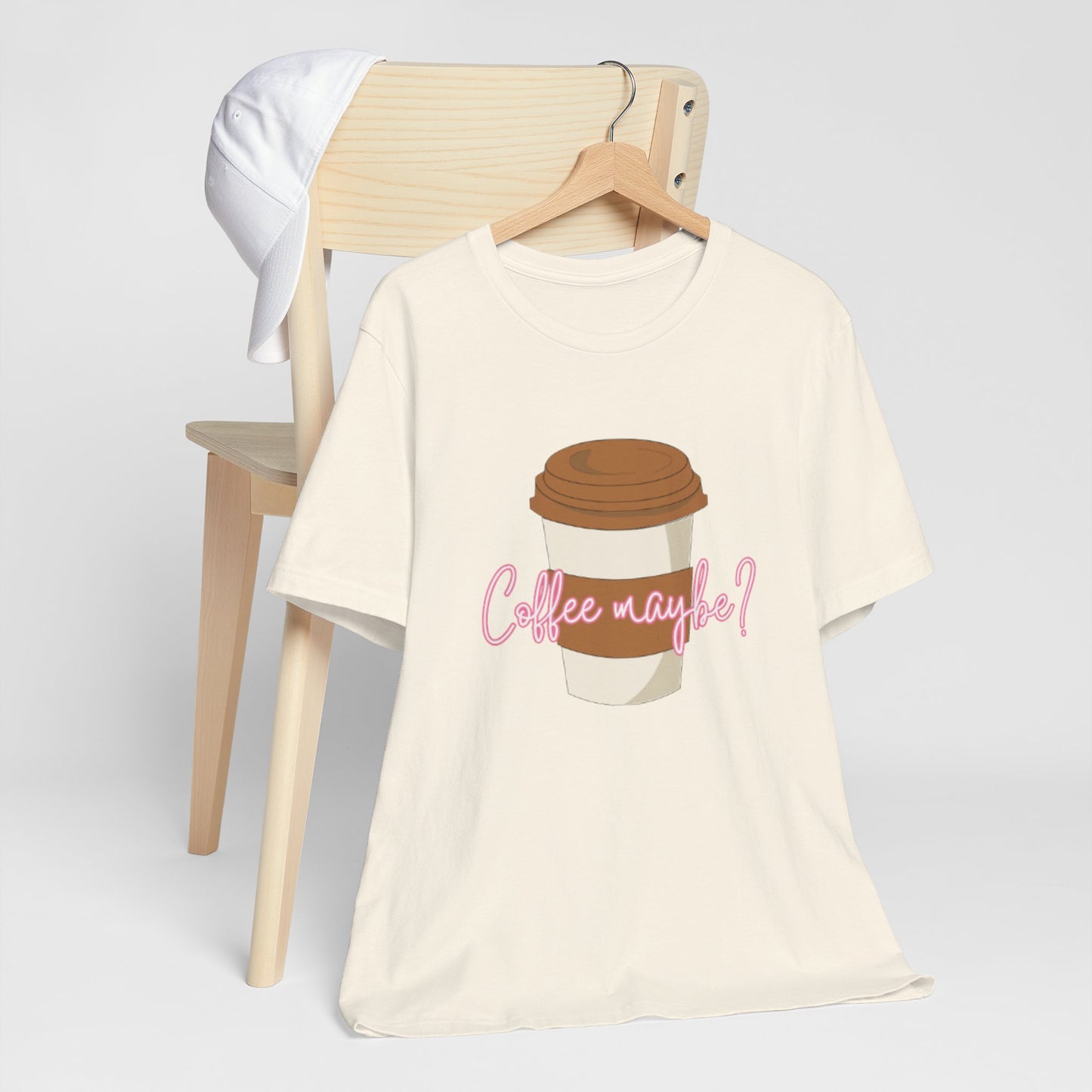 Coffee Maybe? T‑Shirt — Cute Coffee Cup Graphic Tee for Coffee Lovers