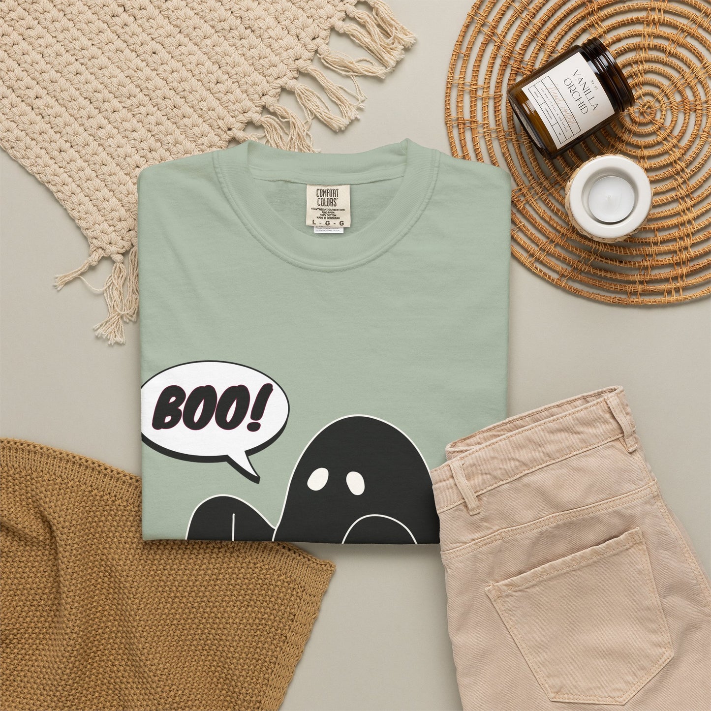 Boo! Cute Ghost T-Shirt — Halloween Spooky Graphic Tee