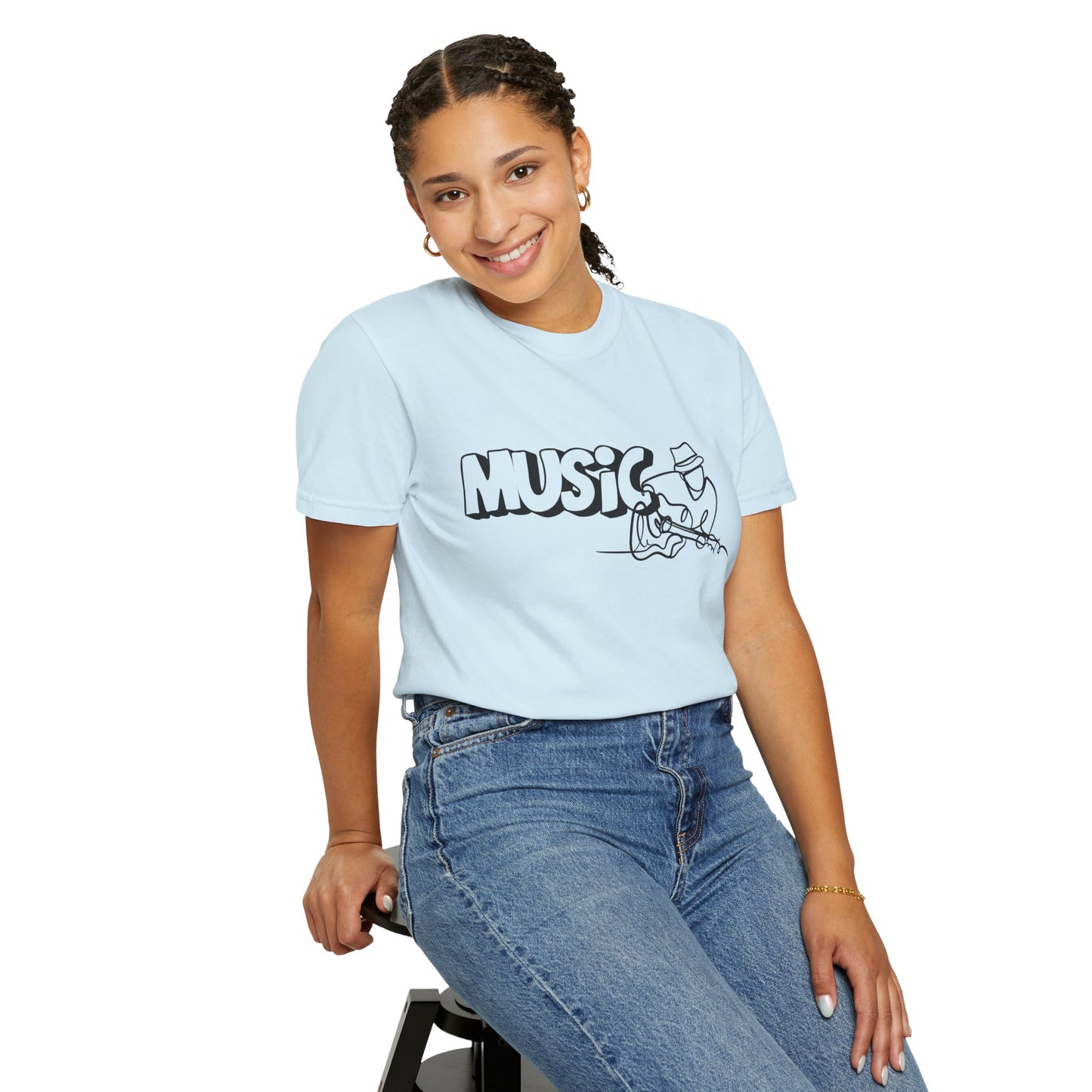Music Guitar Tee — Minimalist Guitarist Graphic T-Shirt