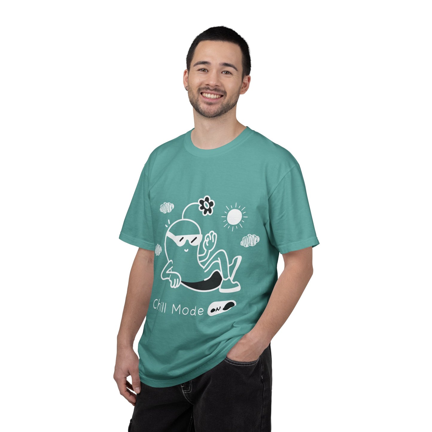 Chill Mode On T-Shirt — Relaxed Graphic Tee with Laid-Back Character