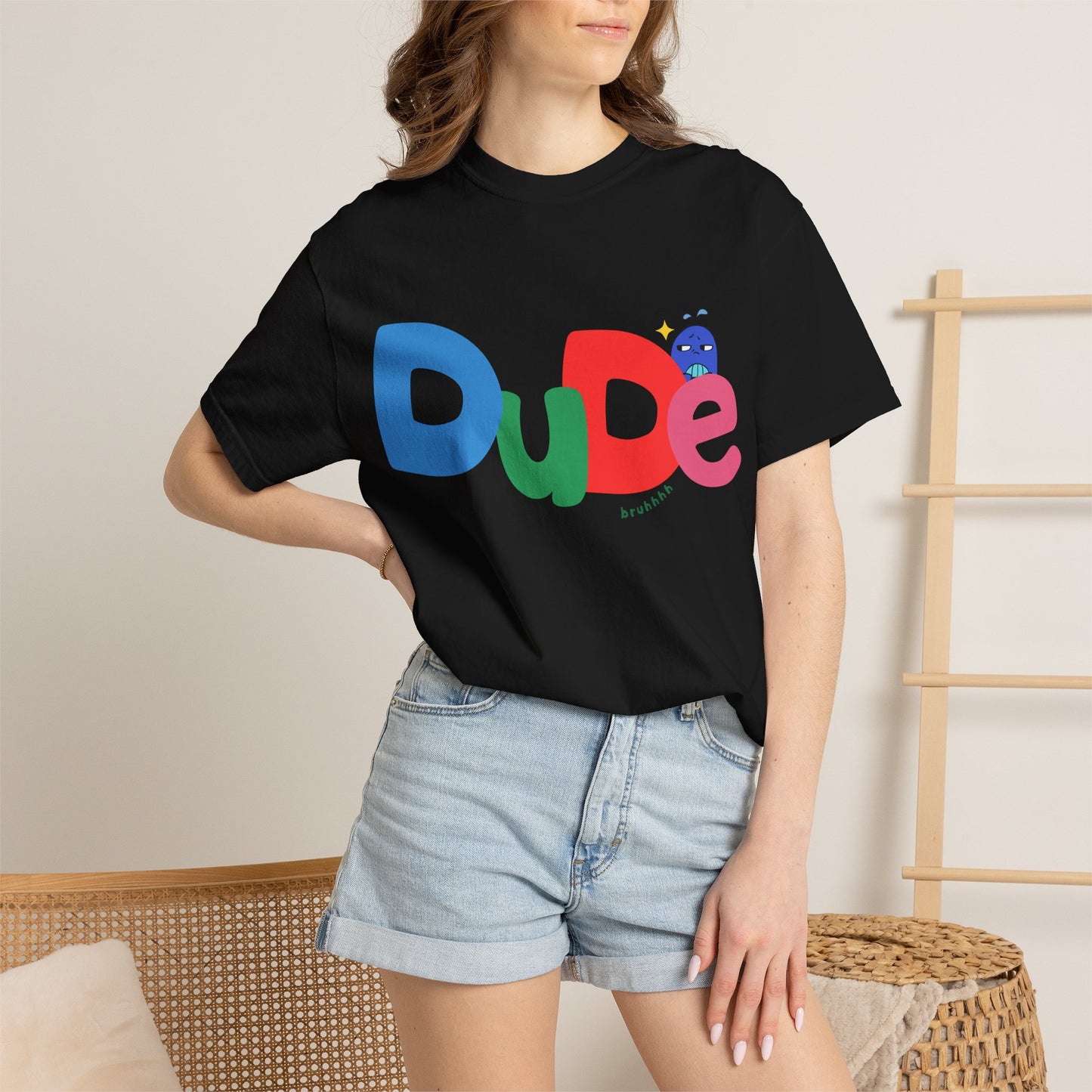 Dude Color-Block Graphic T-Shirt