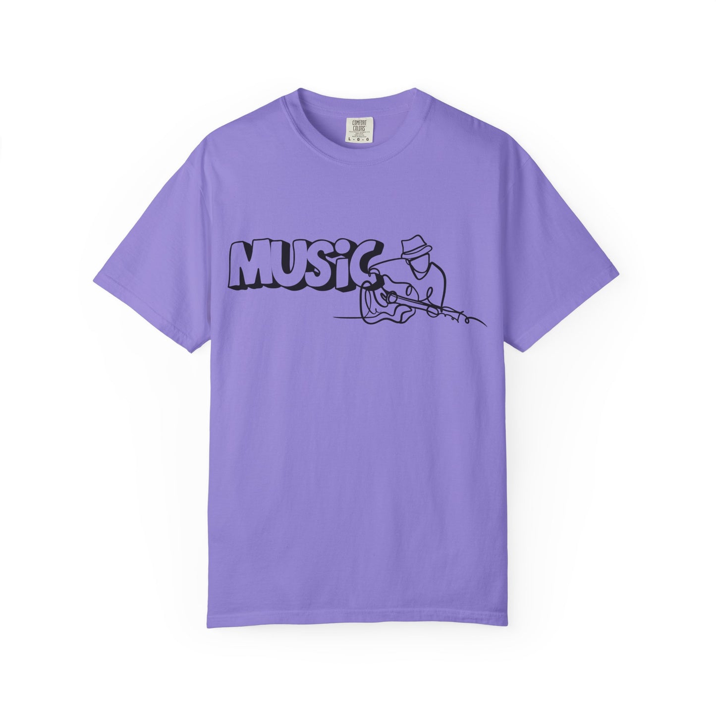 Music Guitar Tee — Minimalist Guitarist Graphic T-Shirt