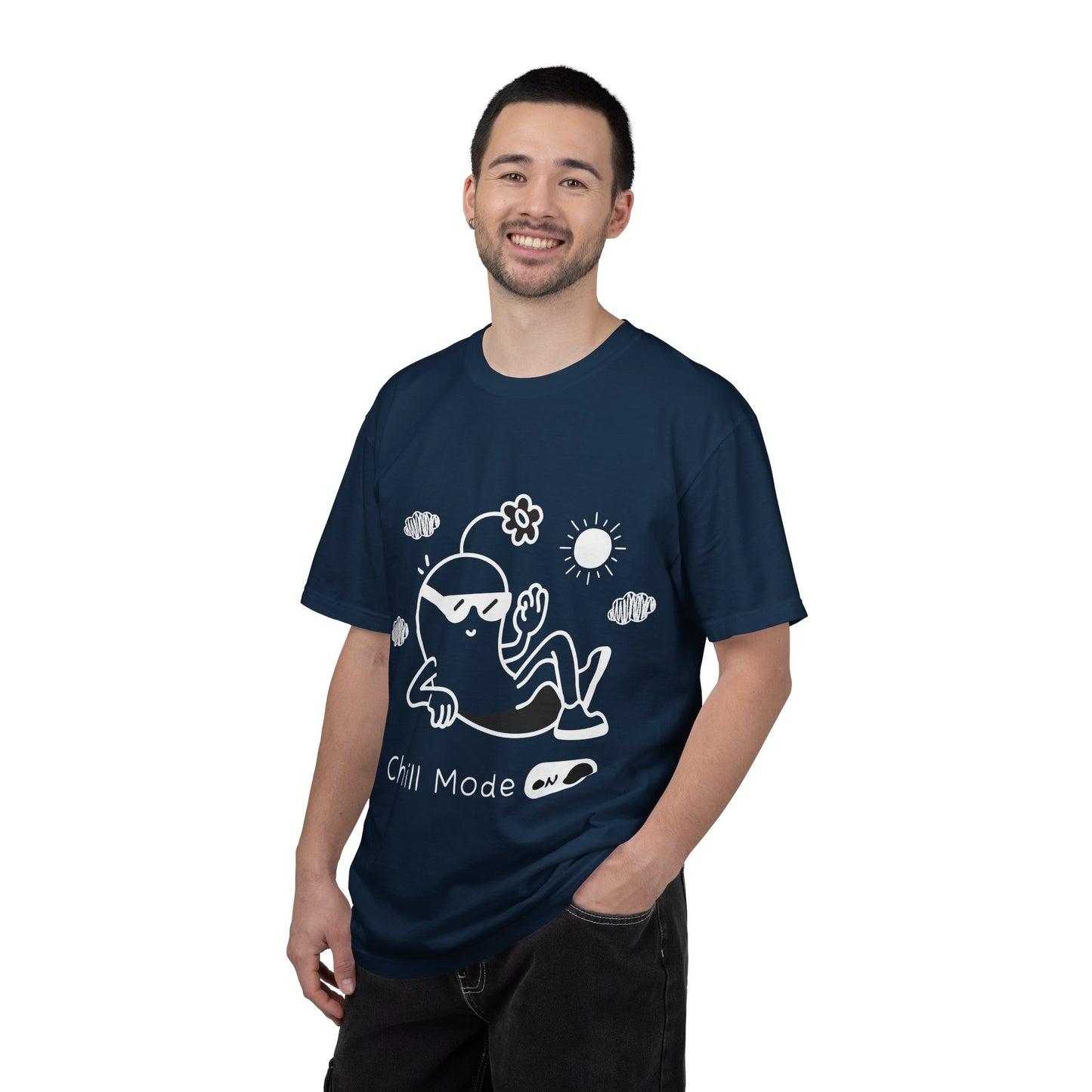 Chill Mode On T-Shirt — Relaxed Graphic Tee with Laid-Back Character