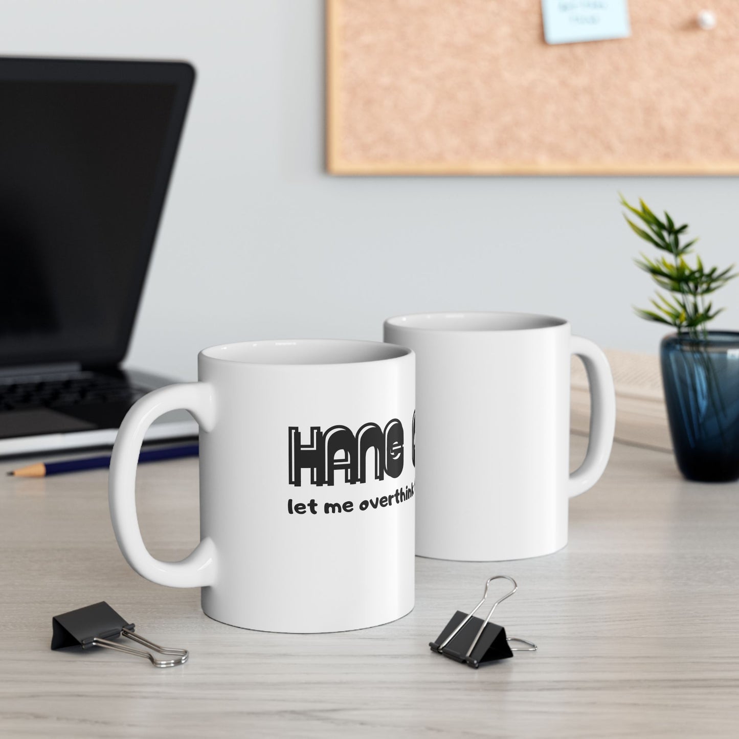 Funny 'HUMAN - let me think this…' Ceramic Coffee Mug (11oz, 15oz)
