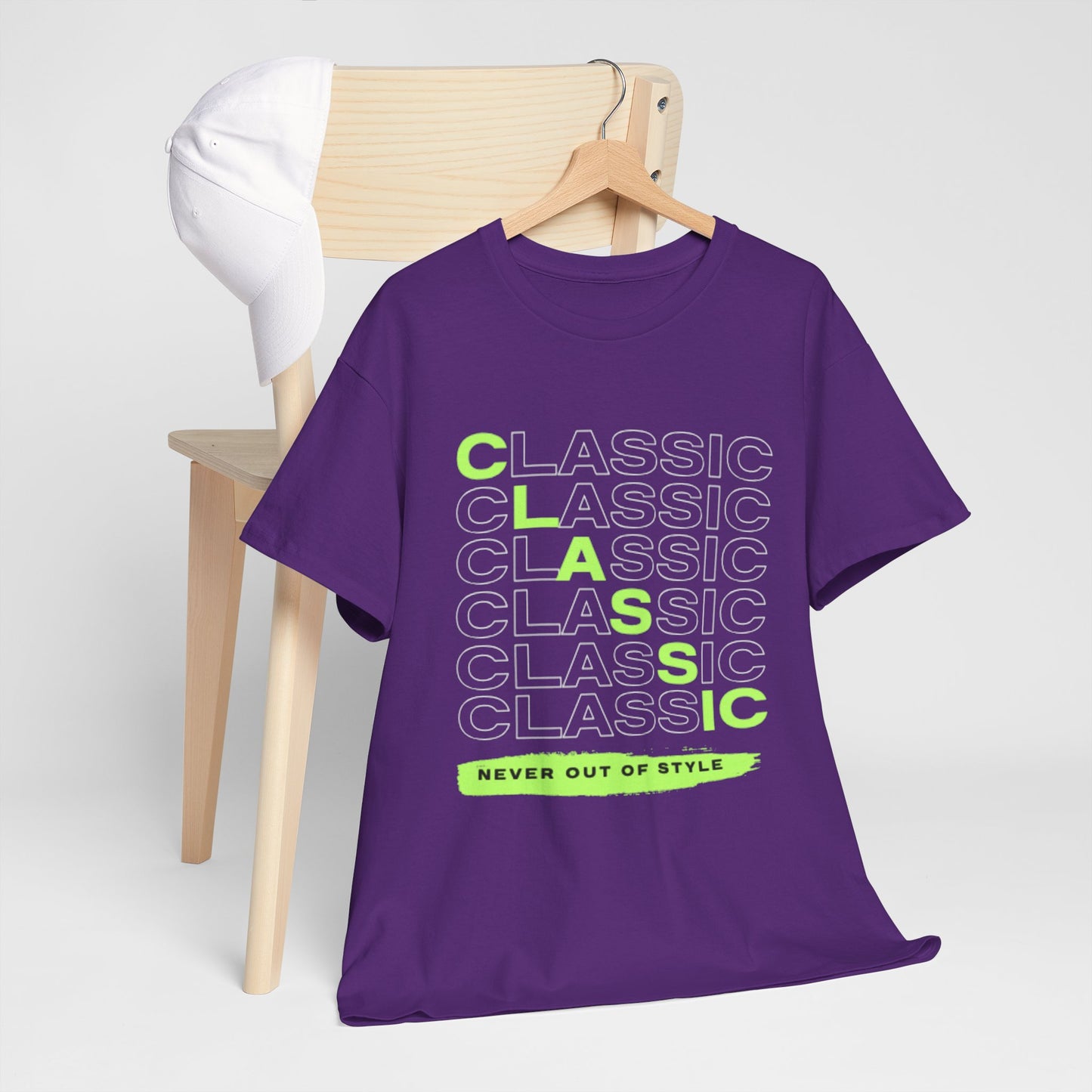 Classic Repeat Typography Tee | 'Never Out Of Style' Graphic Shirt