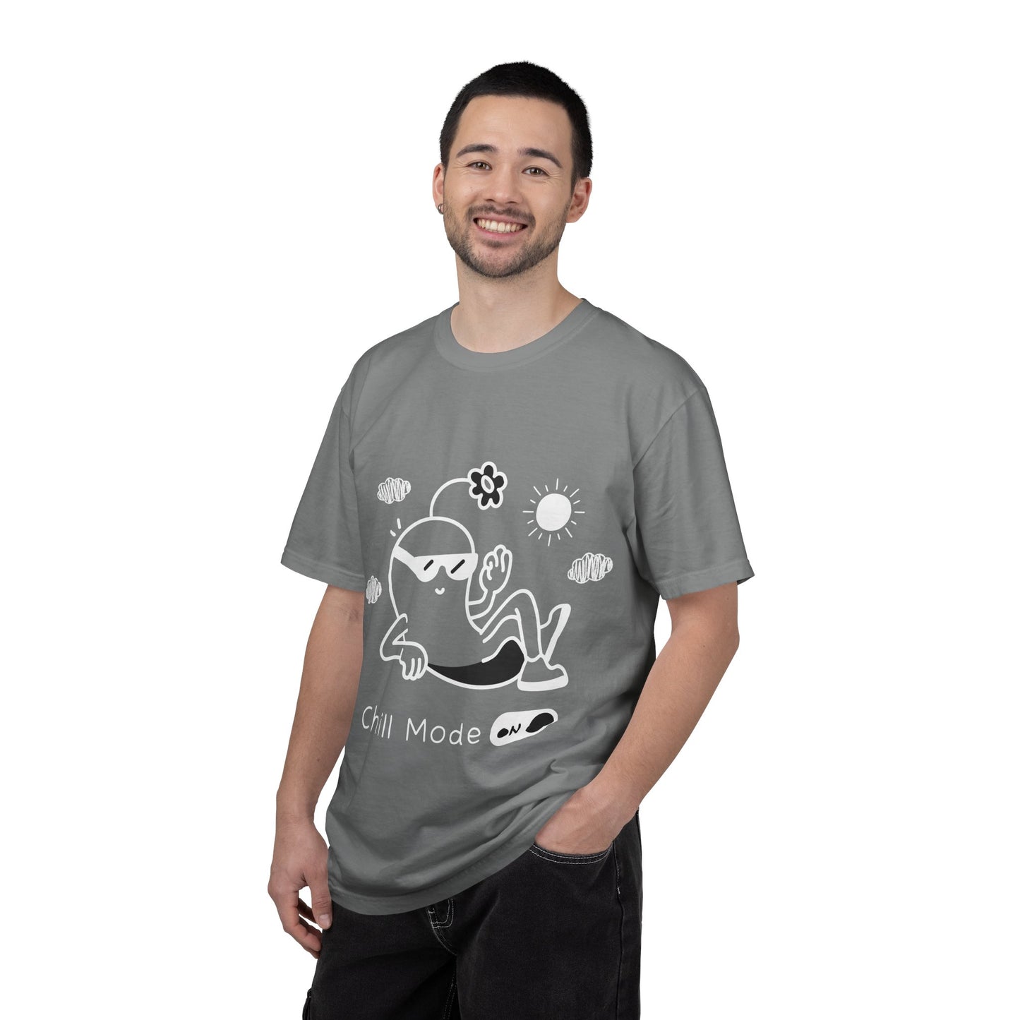 Chill Mode On T-Shirt — Relaxed Graphic Tee with Laid-Back Character