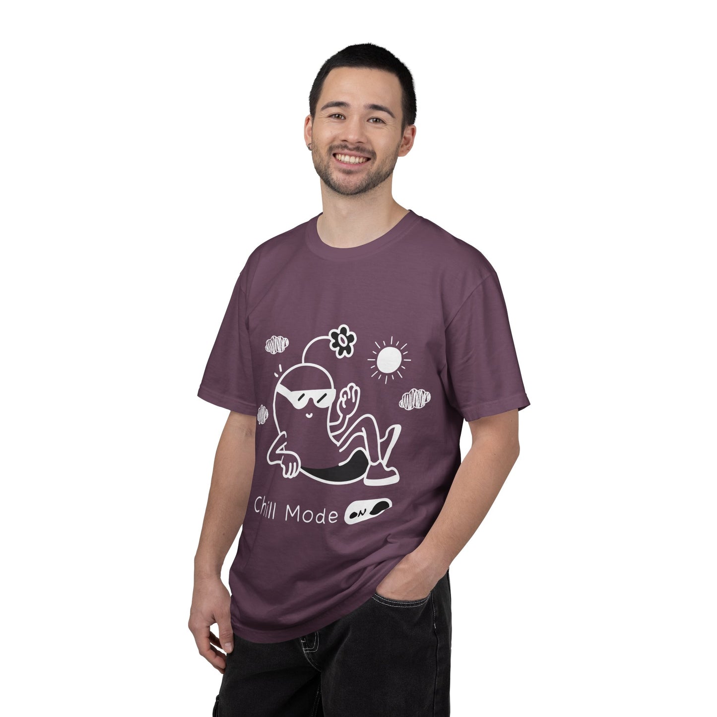 Chill Mode On T-Shirt — Relaxed Graphic Tee with Laid-Back Character