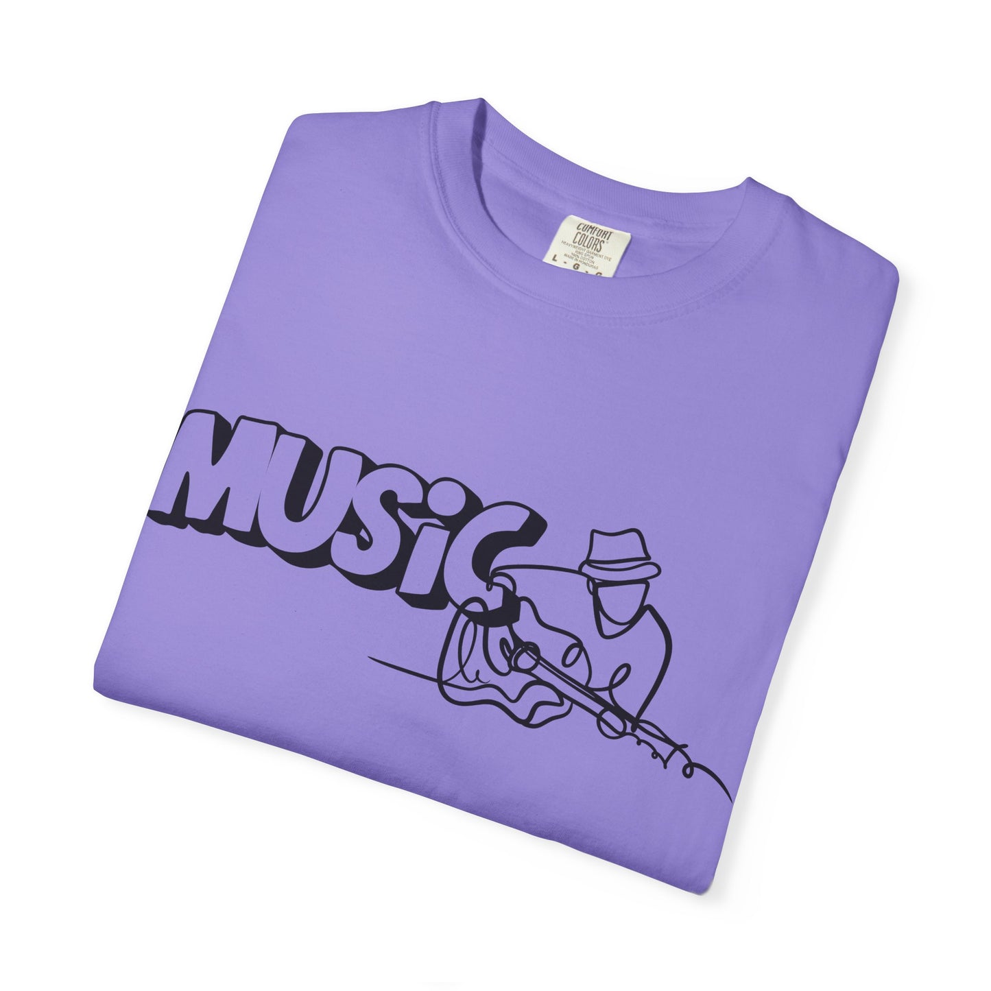 Music Guitar Tee — Minimalist Guitarist Graphic T-Shirt
