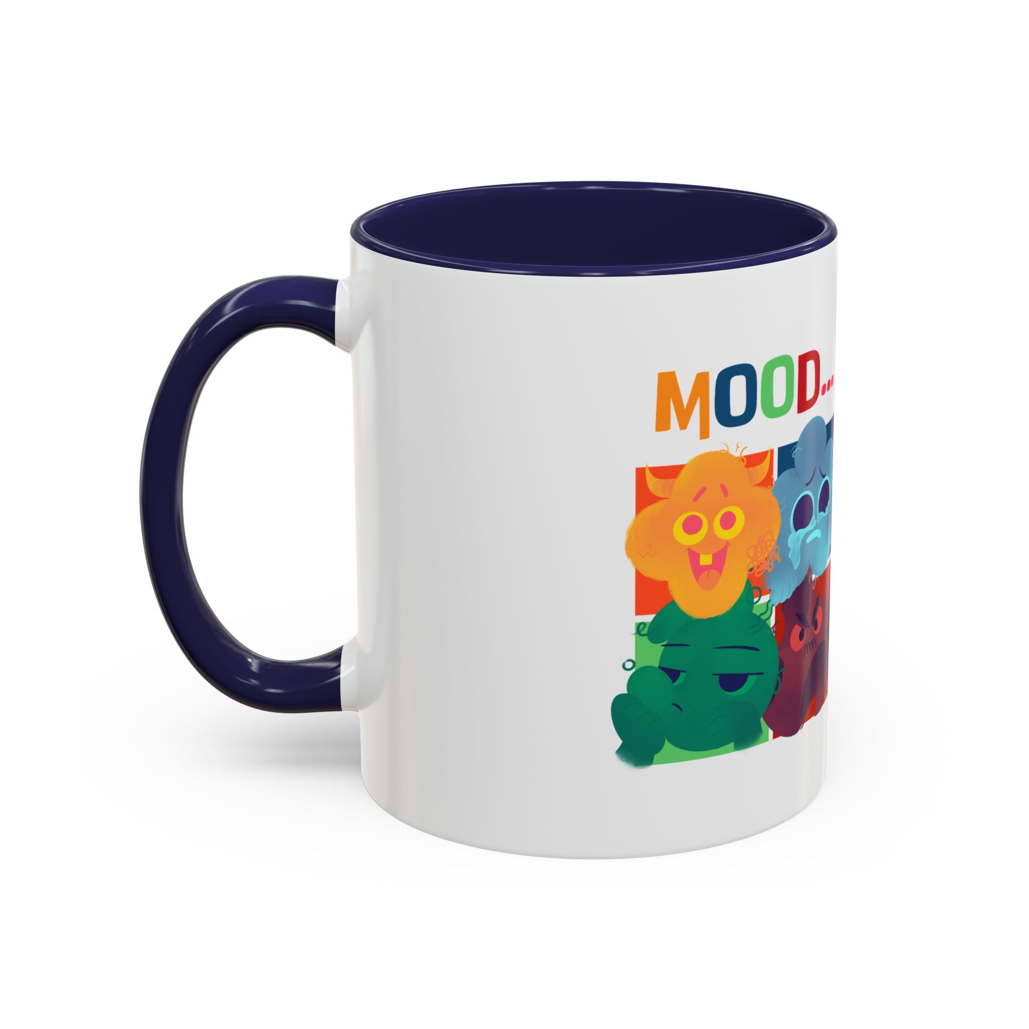 Mood Cats Accent Coffee Mug — Colorful Cat Emotions 11/15oz