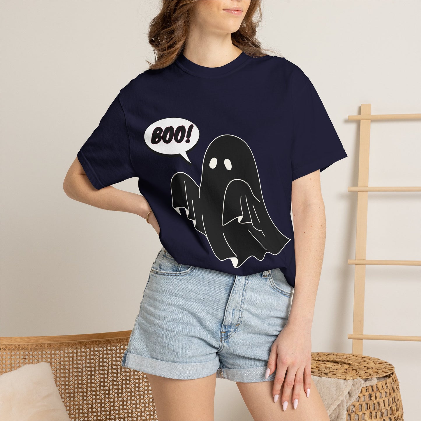 Boo! Cute Ghost T-Shirt — Halloween Spooky Graphic Tee