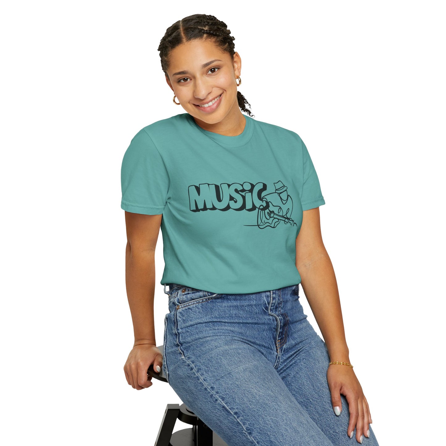 Music Guitar Tee — Minimalist Guitarist Graphic T-Shirt