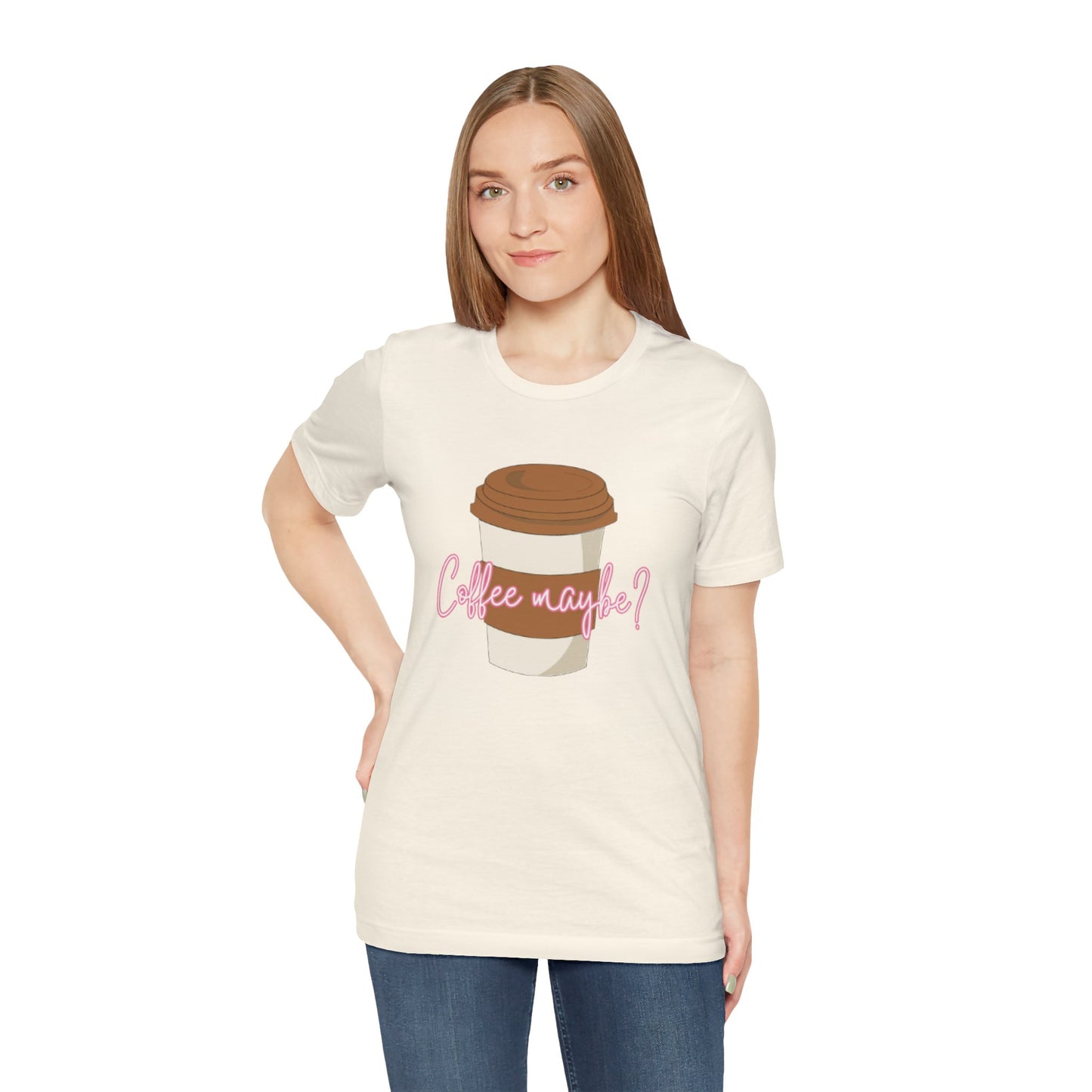 Coffee Maybe? T‑Shirt — Cute Coffee Cup Graphic Tee for Coffee Lovers