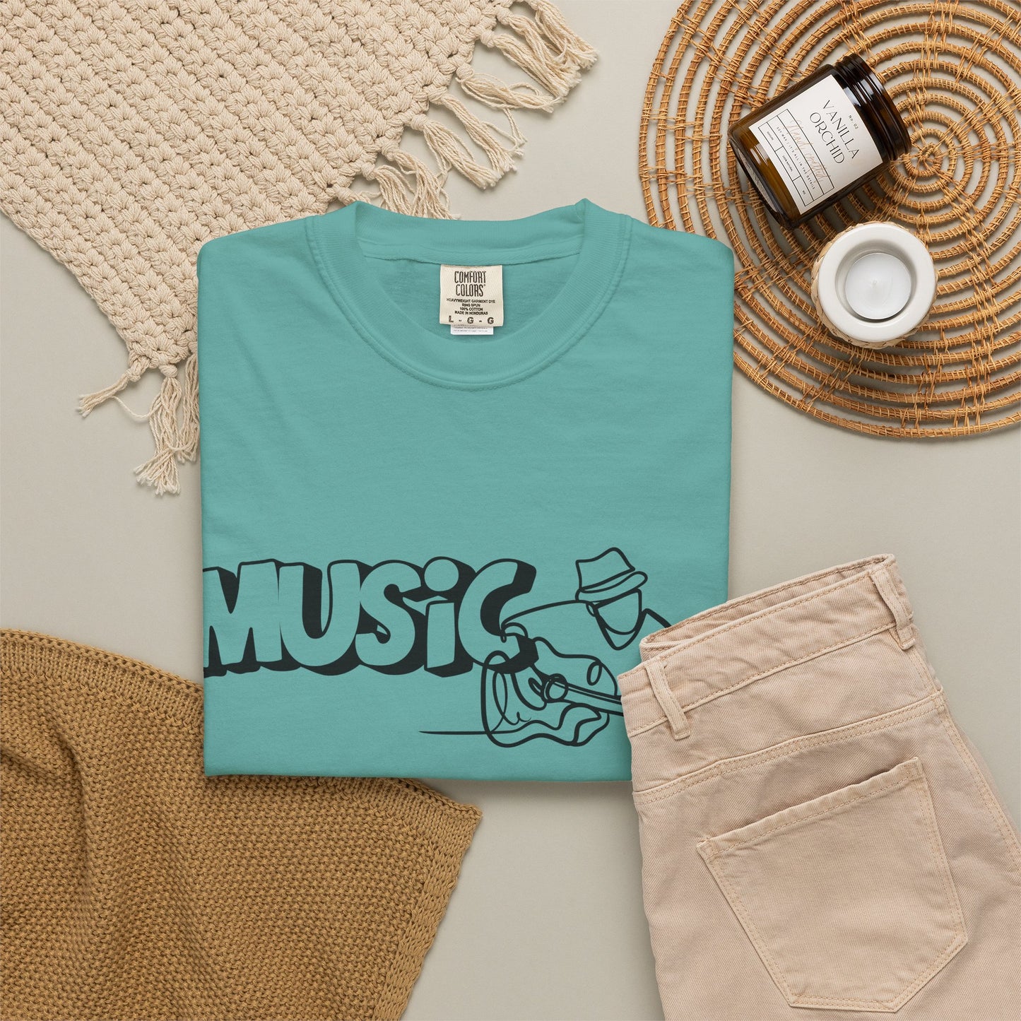 Music Guitar Tee — Minimalist Guitarist Graphic T-Shirt
