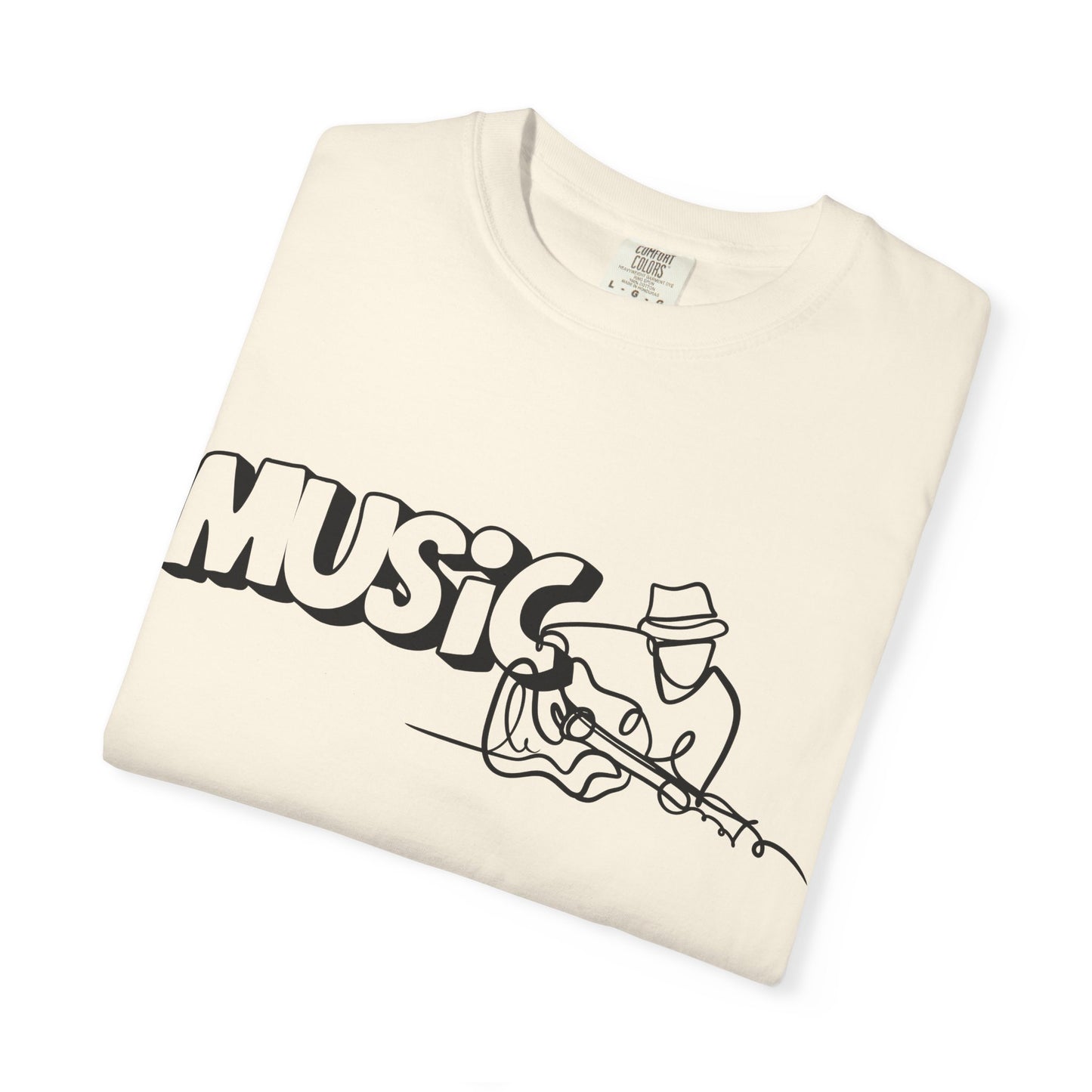Music Guitar Tee — Minimalist Guitarist Graphic T-Shirt