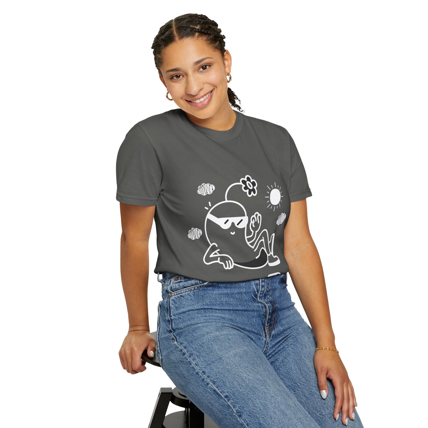 Chill Mode On T-Shirt — Relaxed Graphic Tee with Laid-Back Character