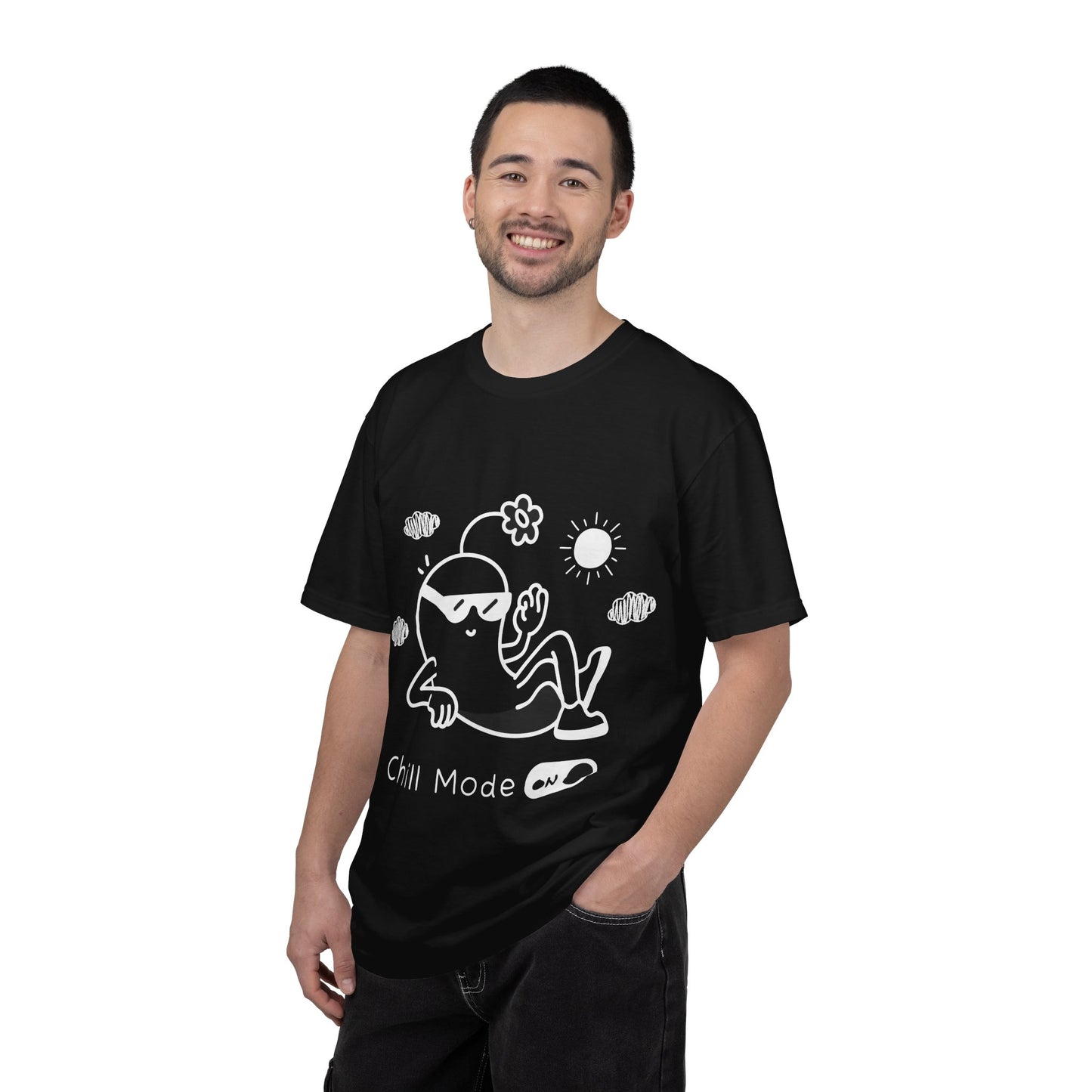 Chill Mode On T-Shirt — Relaxed Graphic Tee with Laid-Back Character