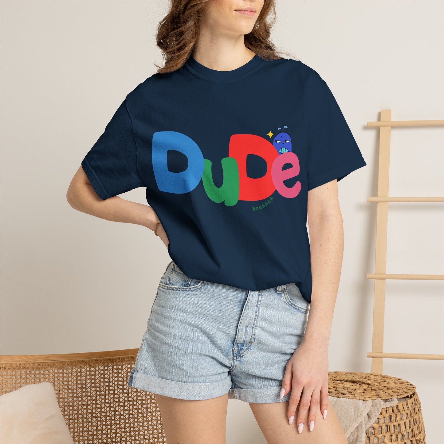 Dude Color-Block Graphic T-Shirt