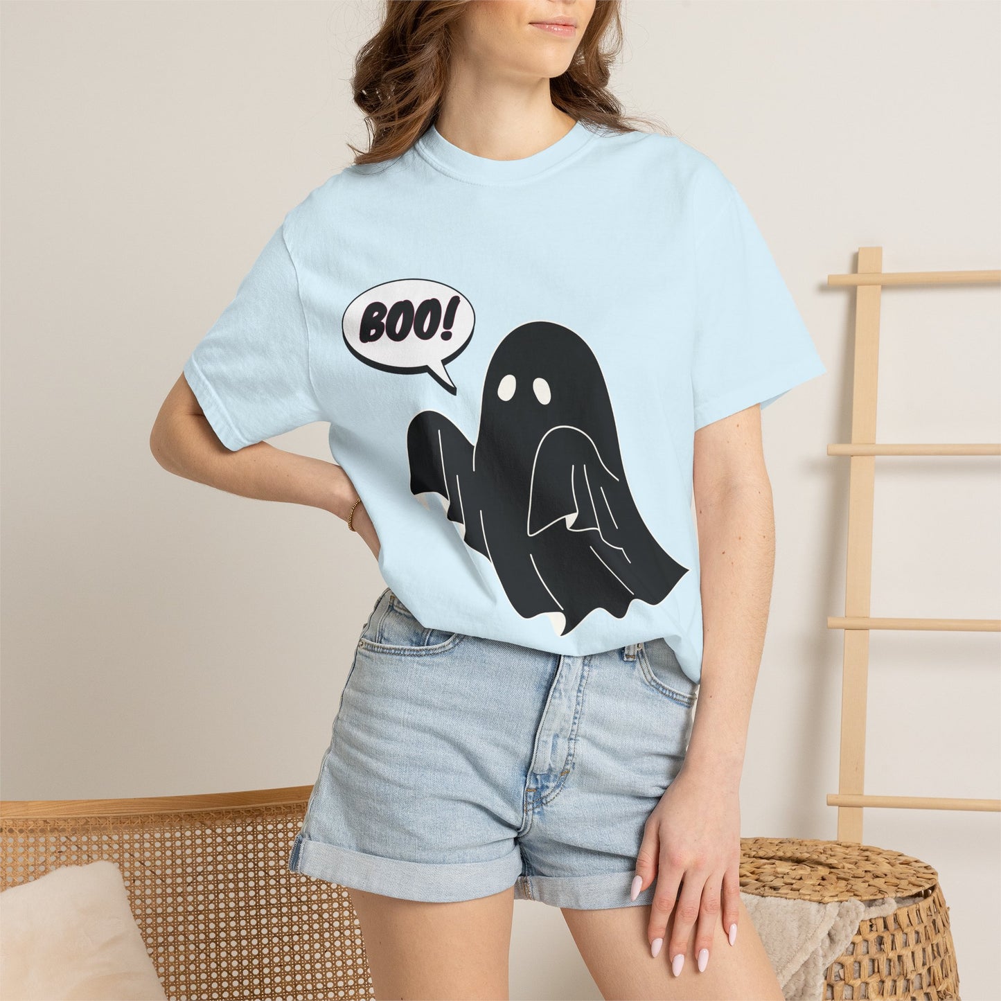 Boo! Cute Ghost T-Shirt — Halloween Spooky Graphic Tee