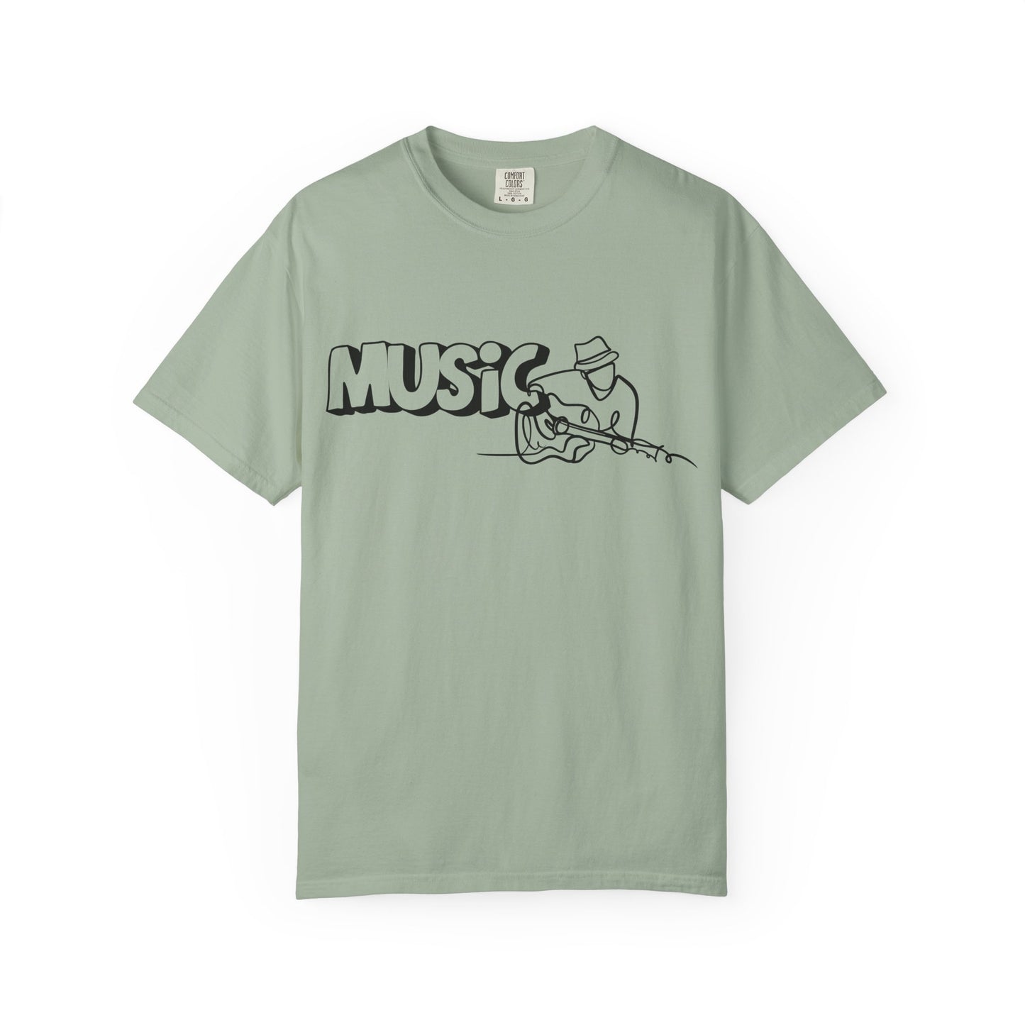 Music Guitar Tee — Minimalist Guitarist Graphic T-Shirt