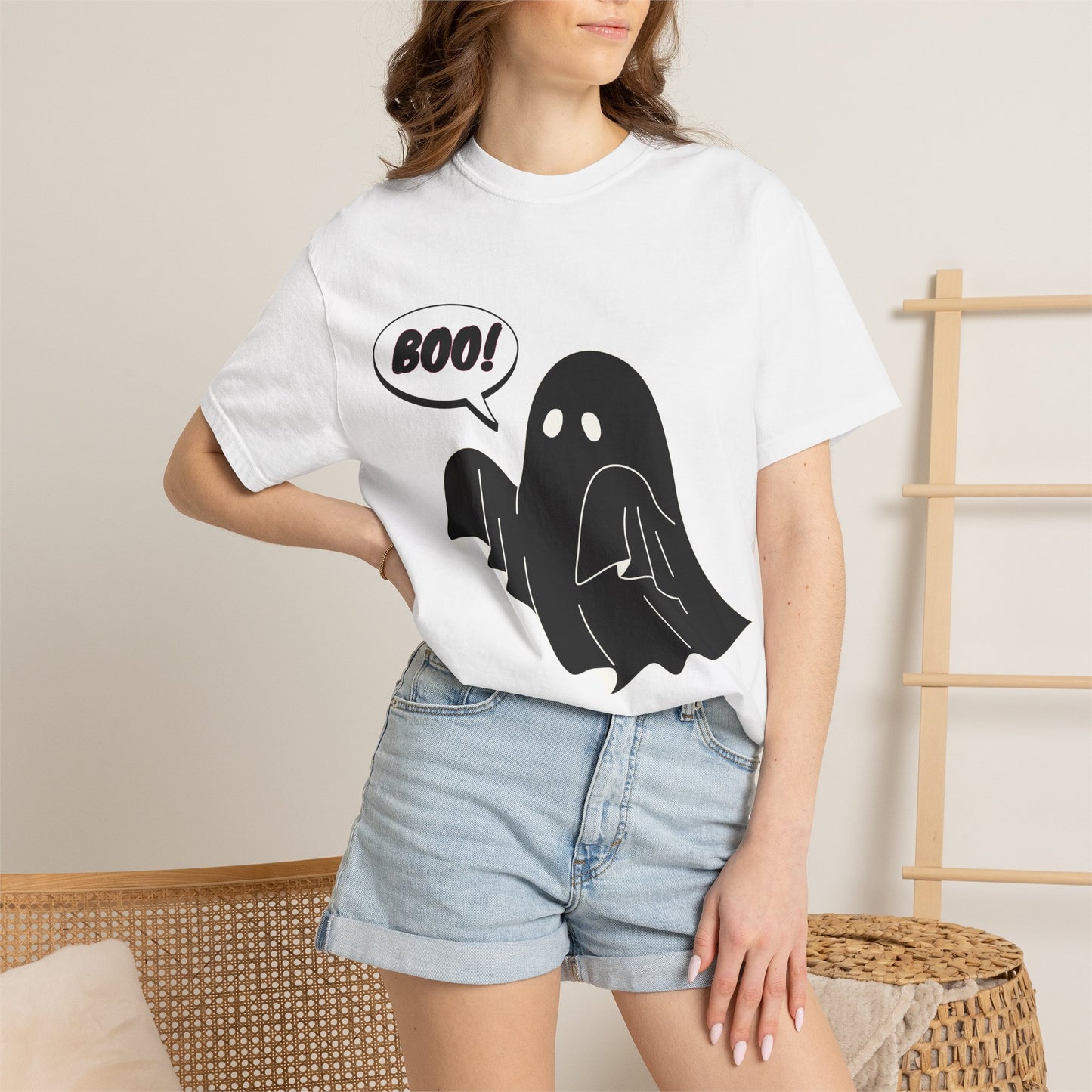 Boo! Cute Ghost T-Shirt — Halloween Spooky Graphic Tee