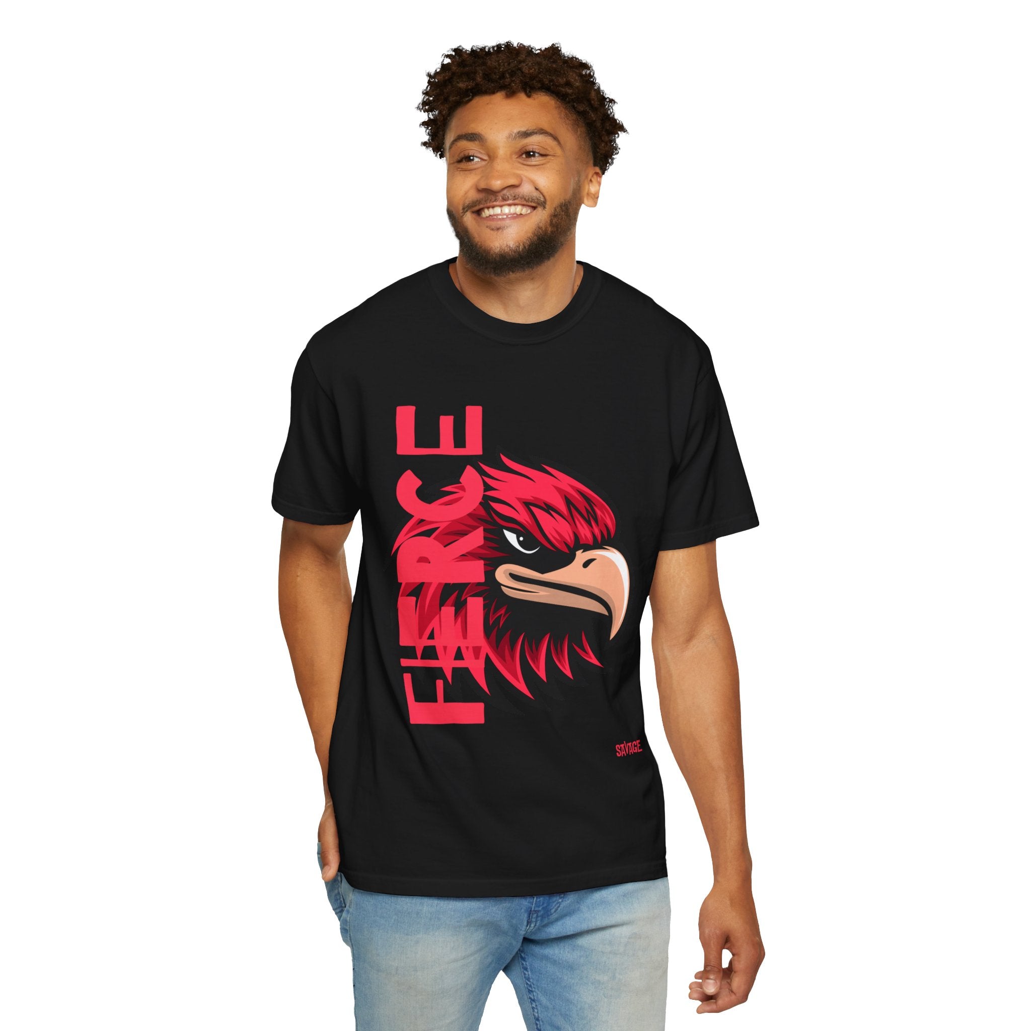 Eagle Head Graphic T-Shirt — Bold Red Eagle Design "EAGLE"